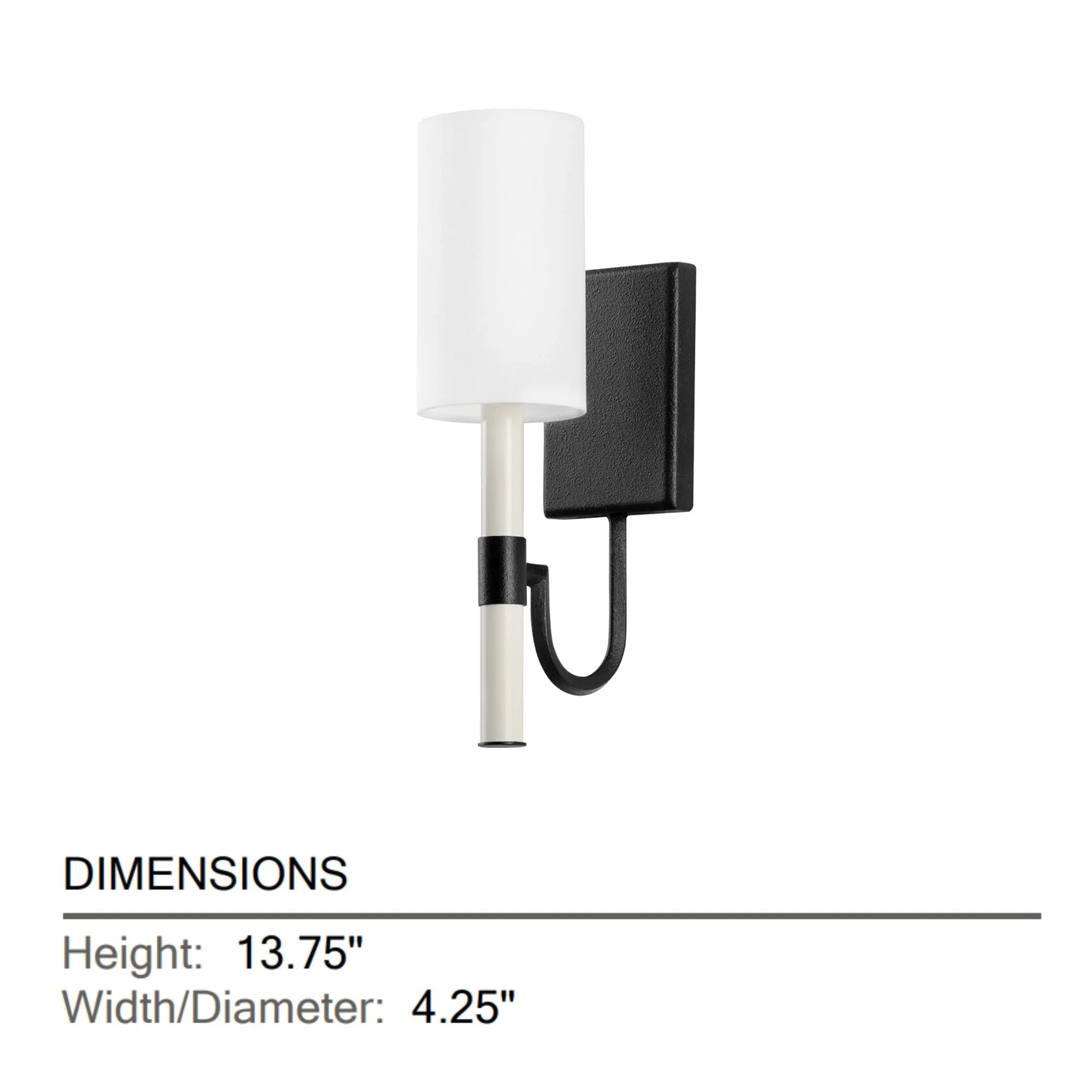 Gustine 14" Wall Sconce, Forged Iron Finish