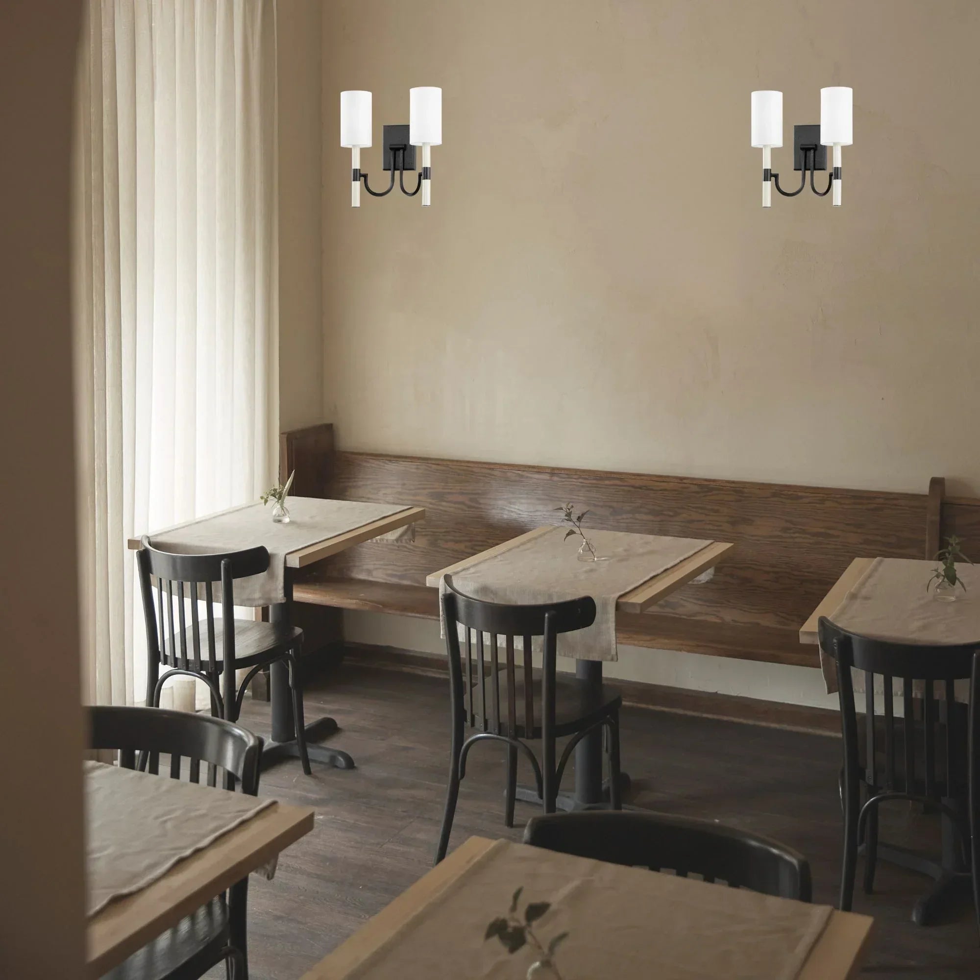 Gustine 14" 2-Light Wall Sconce, Forged Iron Finish