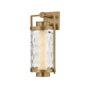 Troy Haddock 17 in. Wall Sconce, Patina Brass with Clear Optic Glass