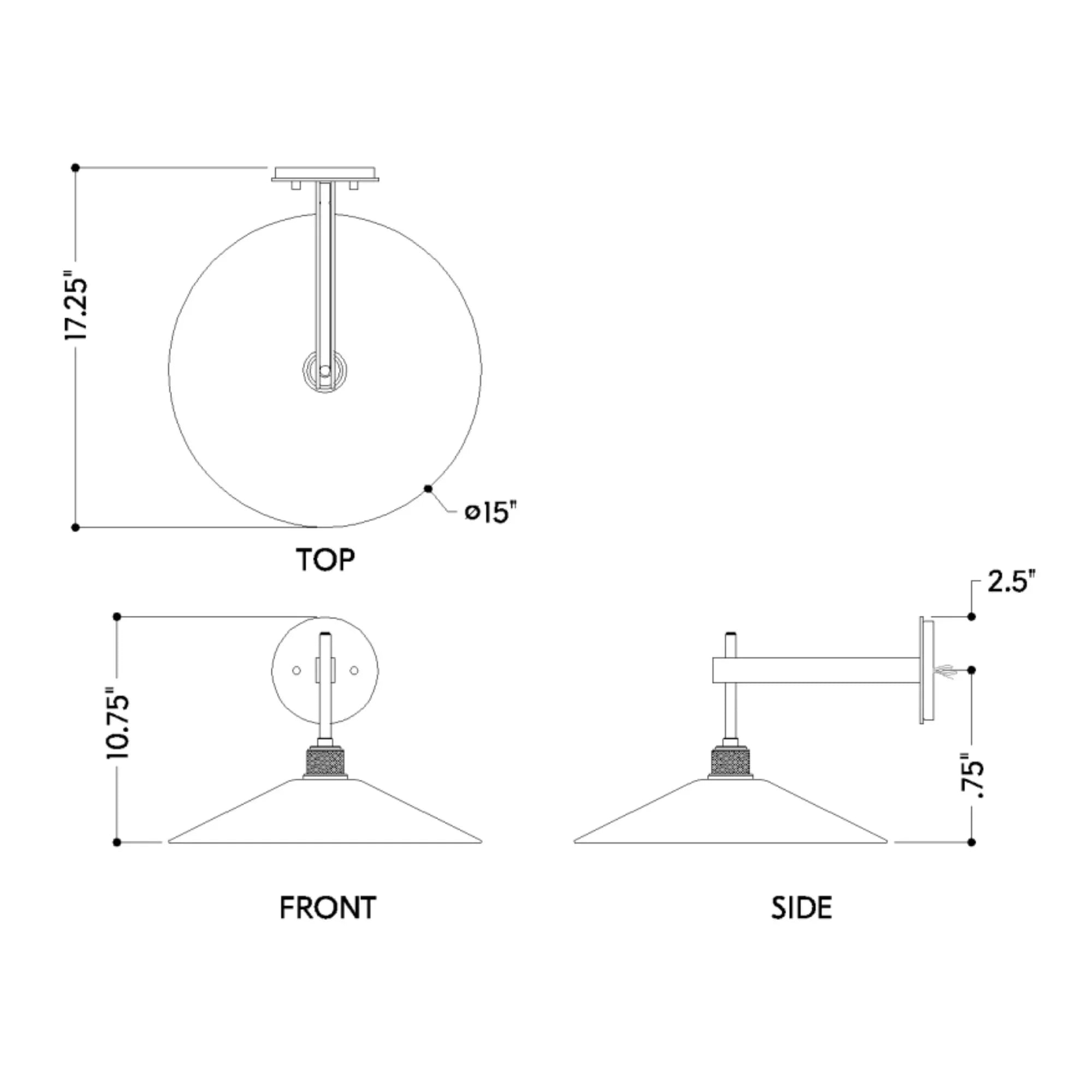 Troy Lighting - Harac 15" LED Outdoor Wall Sconce, Patina Brass/Bronze Finish | Bees Lighting