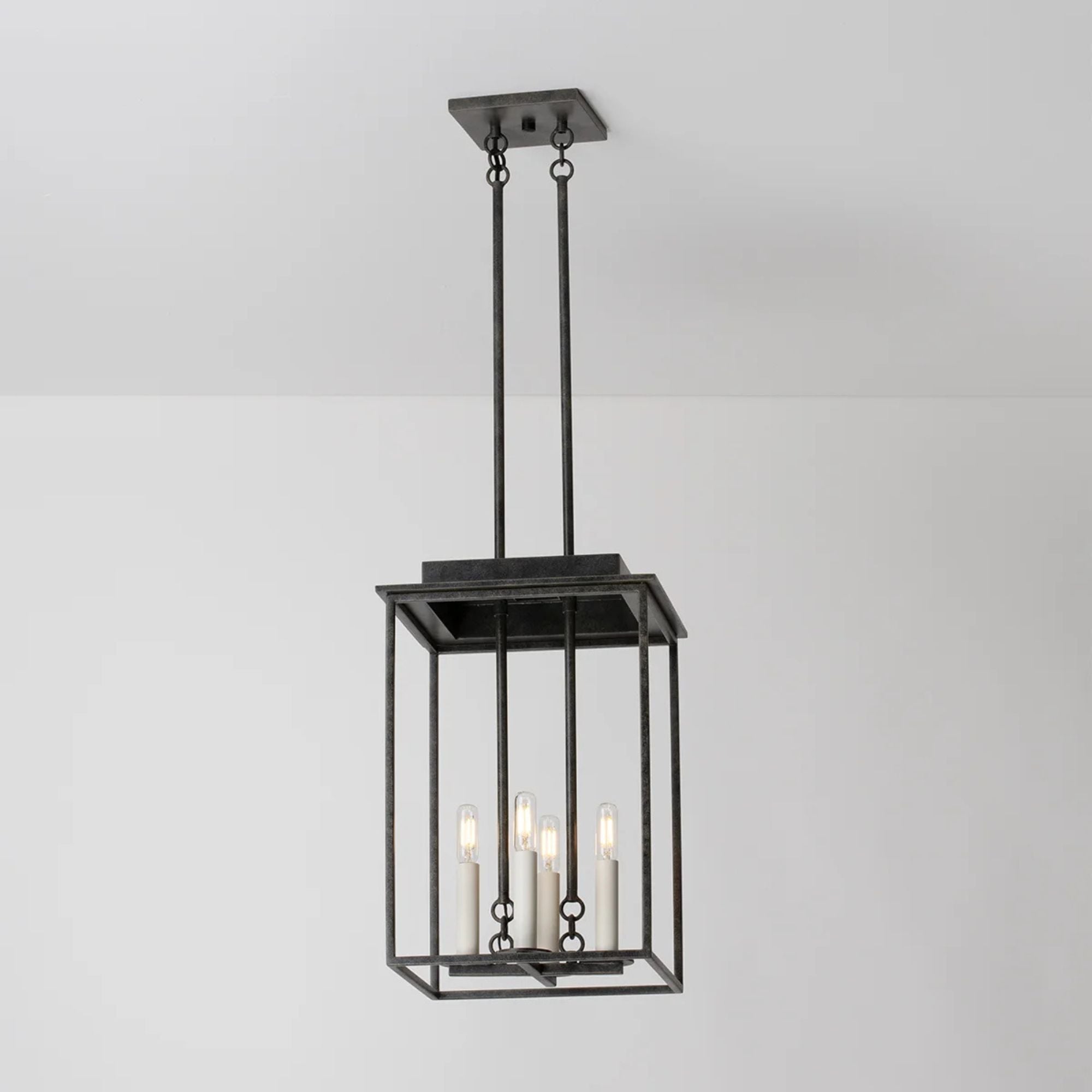 Hart 18" 4-Light Hangining Lantern, French Iron Finish