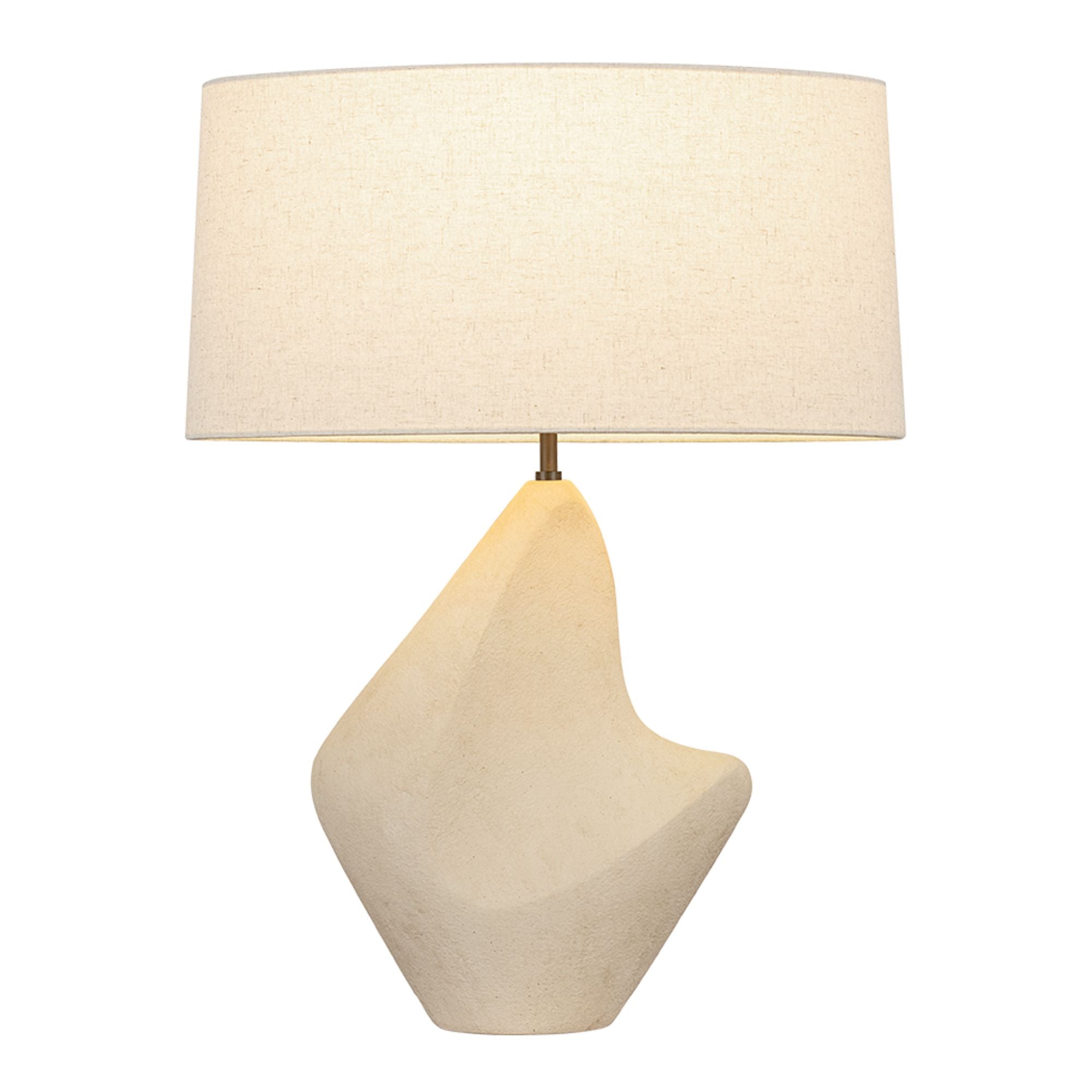 Huntly 27" Table Lamp, Bronze/Ceramic Ivory Breakstone Finish