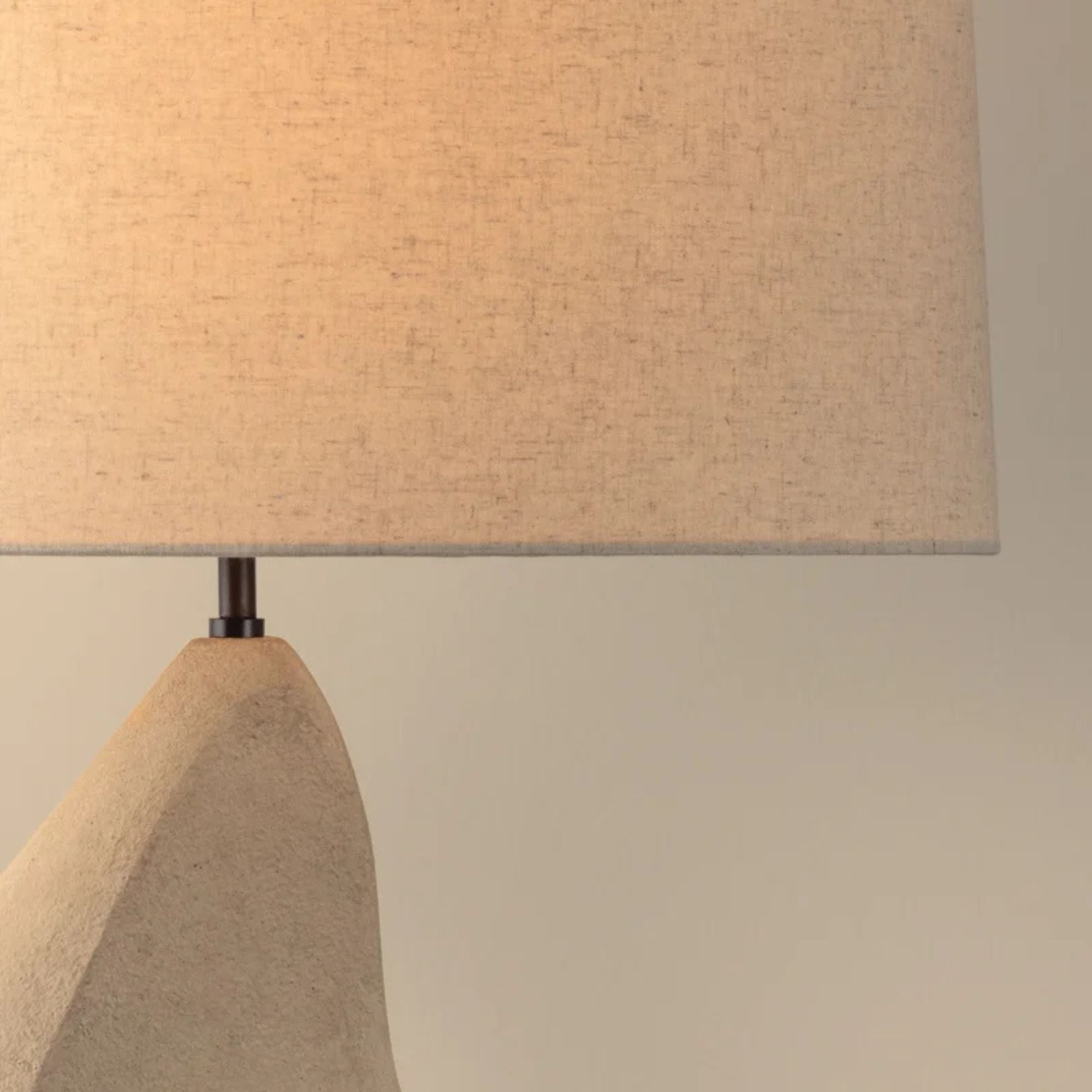 Huntly 27" Table Lamp, Bronze/Ceramic Ivory Breakstone Finish
