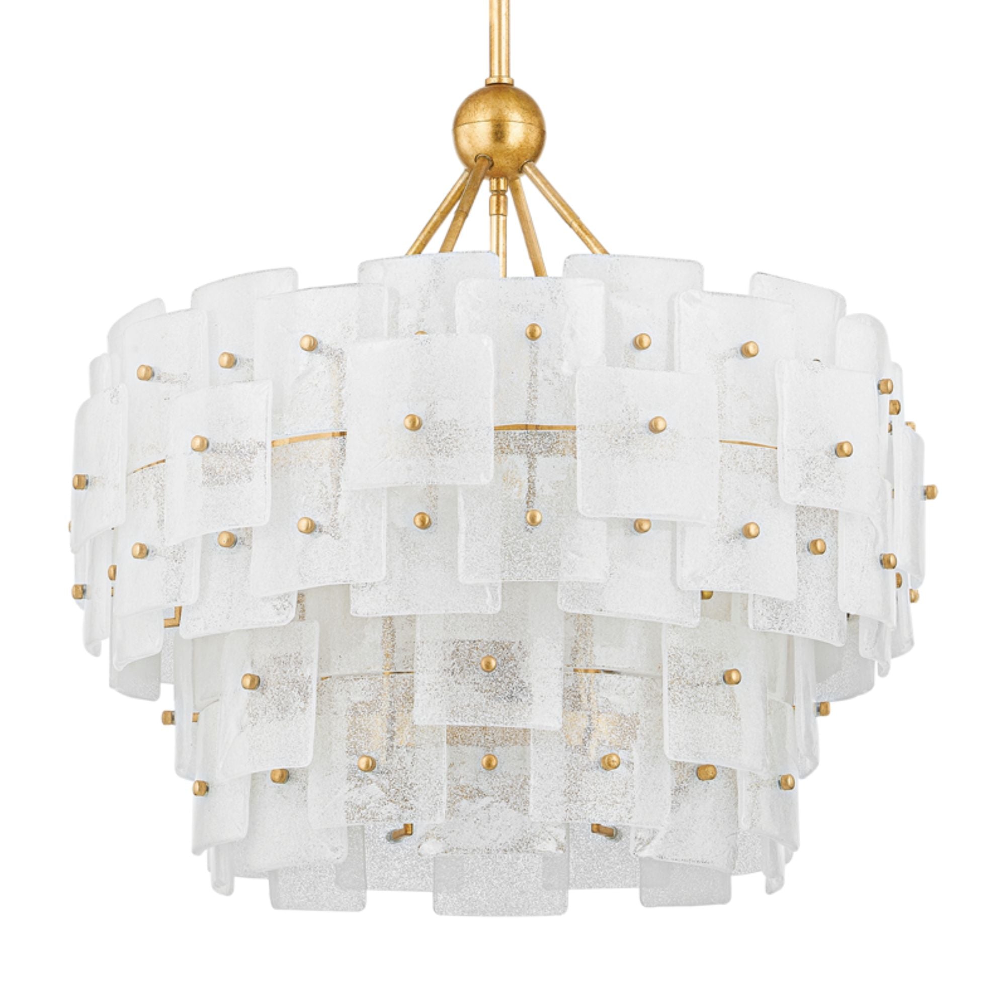 Jacik 24" 6-Light Chandelier, Vintage Gold Leaf Finish