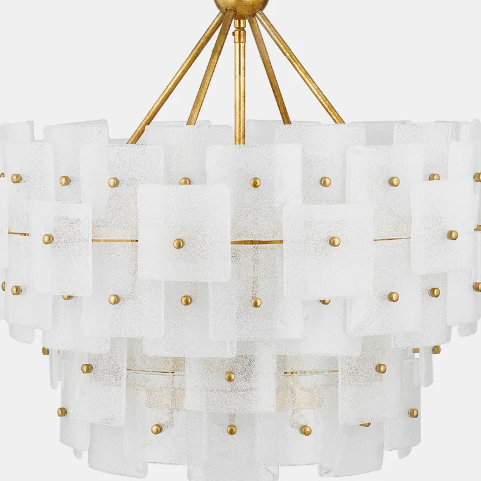 Jacik 24" 6-Light Chandelier, Vintage Gold Leaf Finish