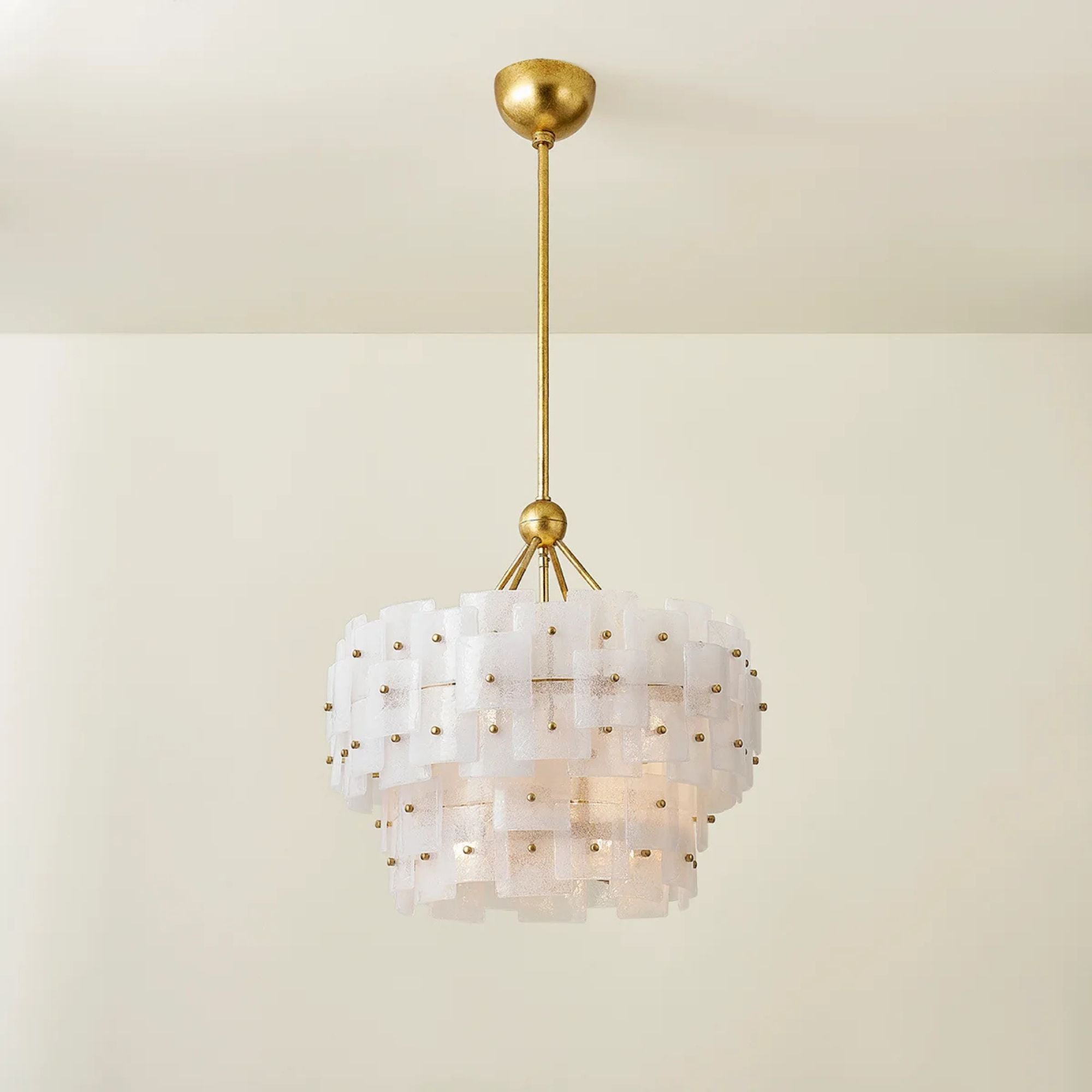 Jacik 24" 6-Light Chandelier, Vintage Gold Leaf Finish