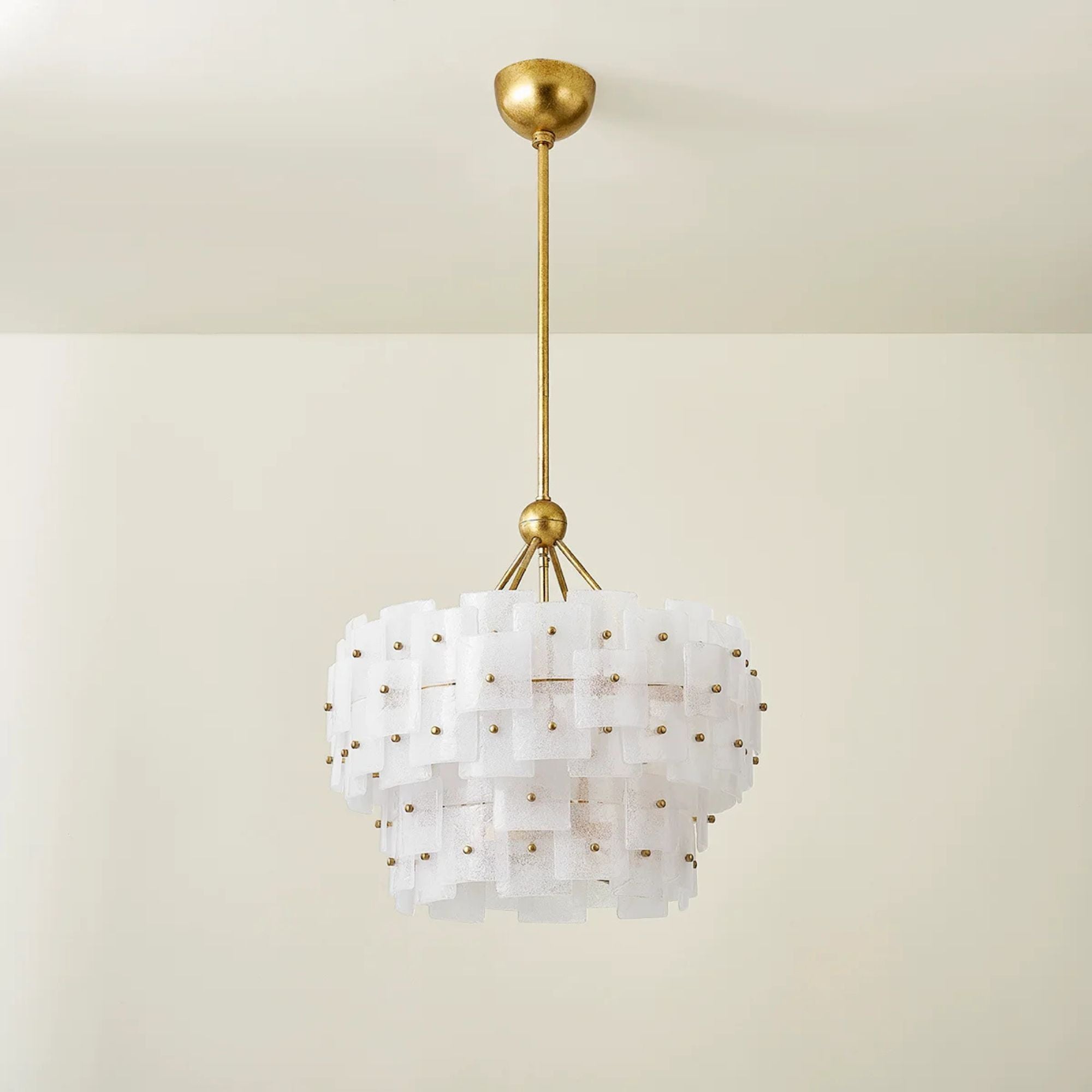 Jacik 24" 6-Light Chandelier, Vintage Gold Leaf Finish