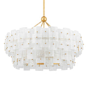 Jacik 36" 8-Light Chandelier, Vintage Gold Leaf Finish