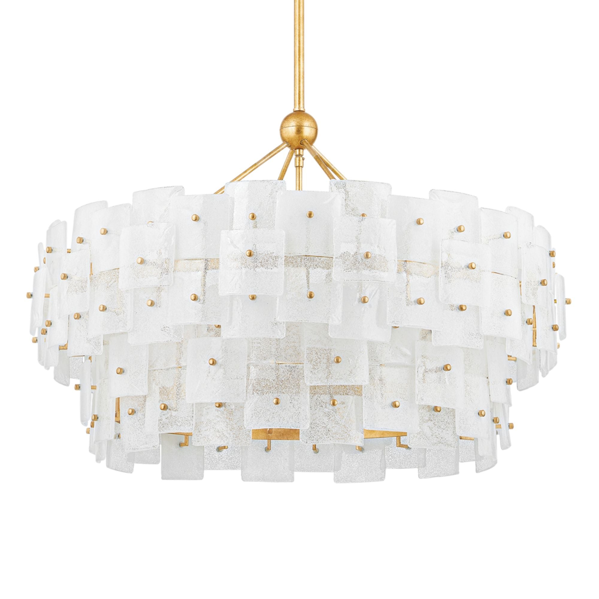 Jacik 36" 8-Light Chandelier, Vintage Gold Leaf Finish