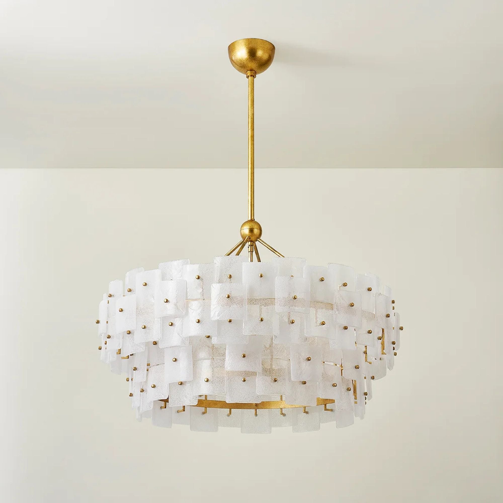 Jacik 36" 8-Light Chandelier, Vintage Gold Leaf Finish