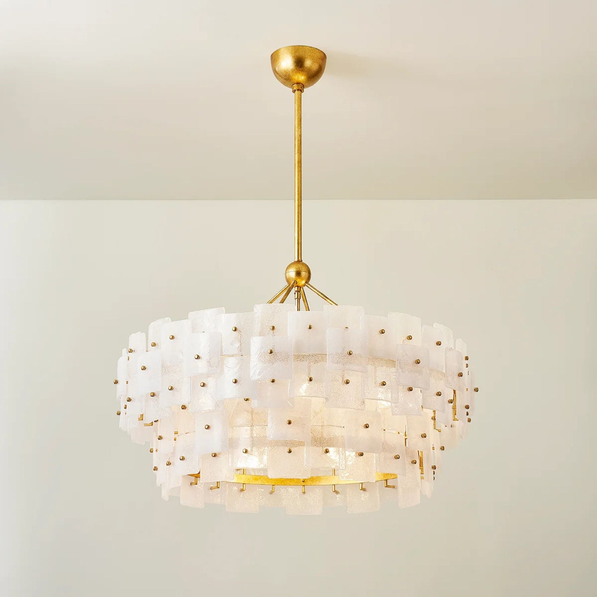 Jacik 36" 8-Light Chandelier, Vintage Gold Leaf Finish
