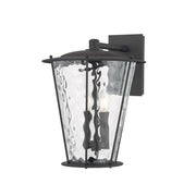 Troy Jantzen 16.5 in. 2-Light Wall Sconce, Texture Black with Clear Optic Glass