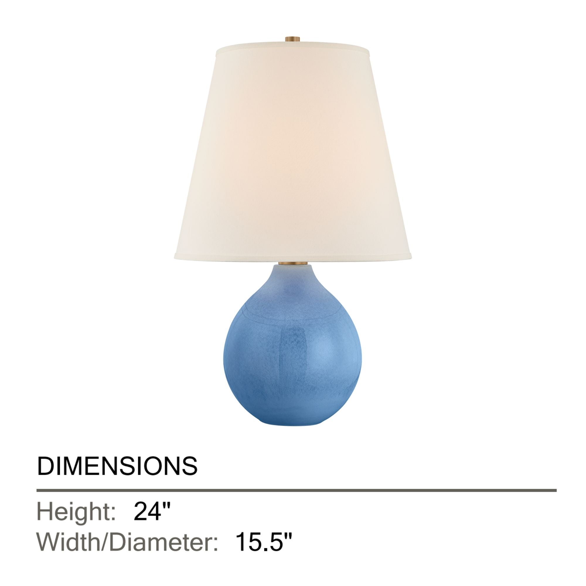 Troy Jarvis Table Lamp, 24 in. Height, Patina Brass, Contemporary Modern