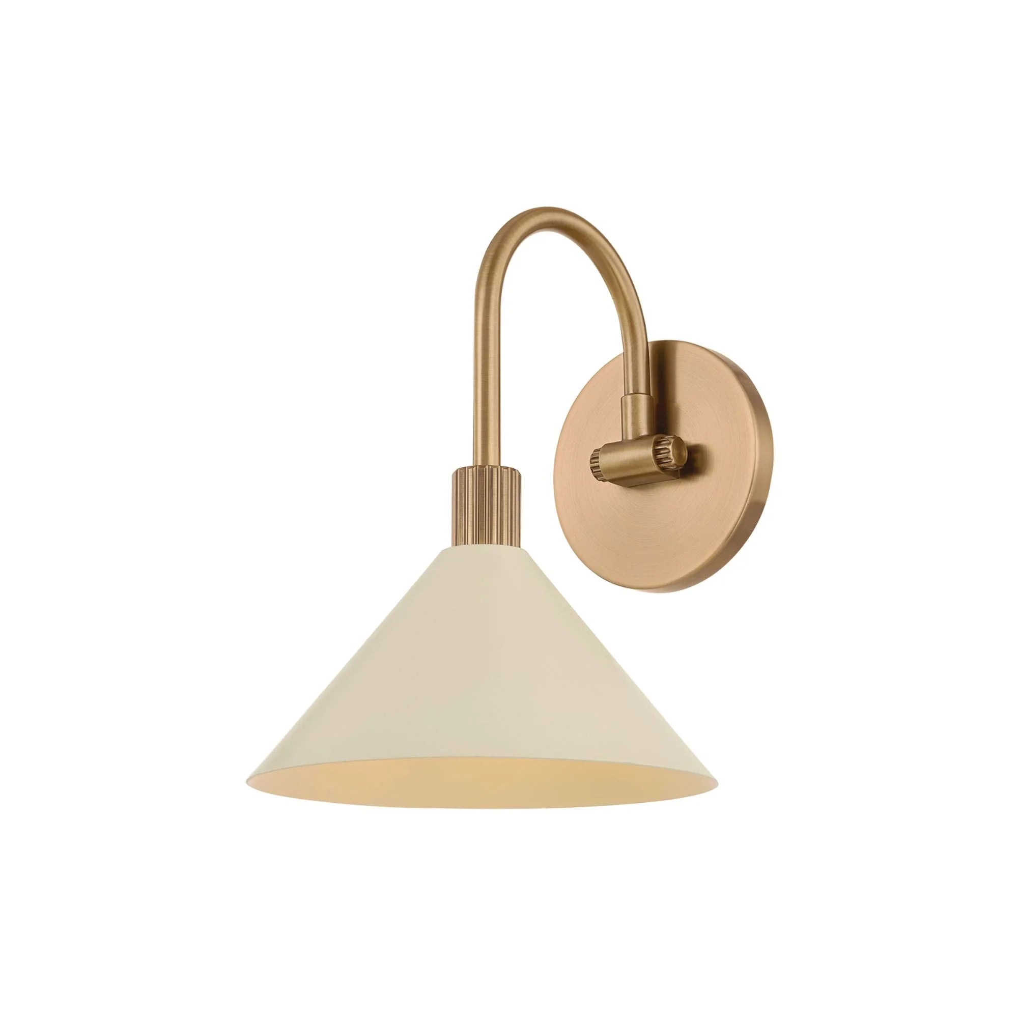 Jovani 10" Bath Sconce, Patina Brass/Soft Sand Finish