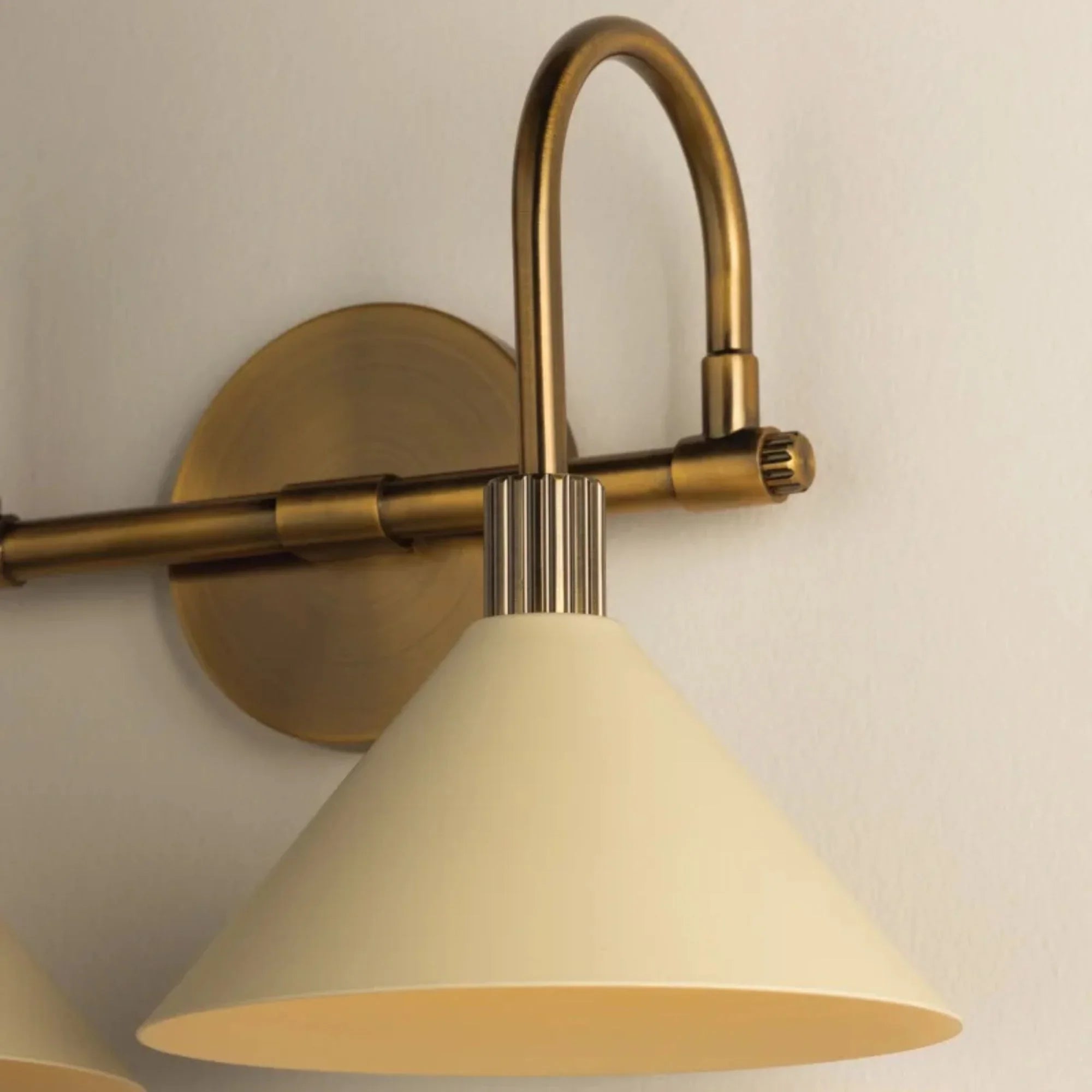 Jovani 17" 2-Light Bath Vanity, Patina Brass/Soft Sand Finish