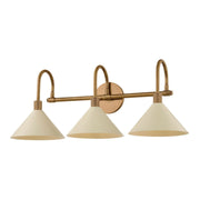 Jovani 26" 3-Light Bath Vanity, Patina Brass/Soft Sand Finish
