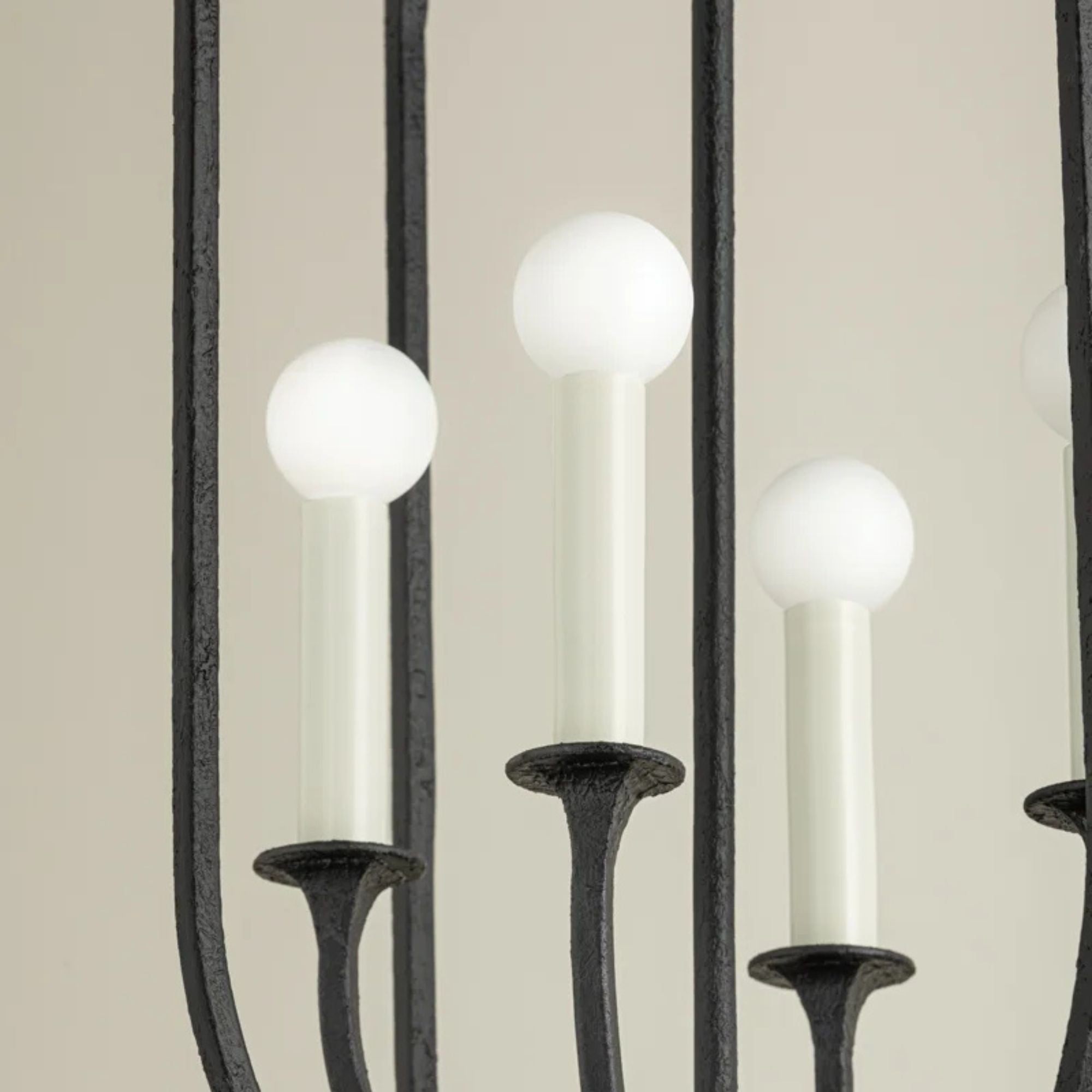 Kael 23" 4-Light Hangining Lantern, Black Iron Finish