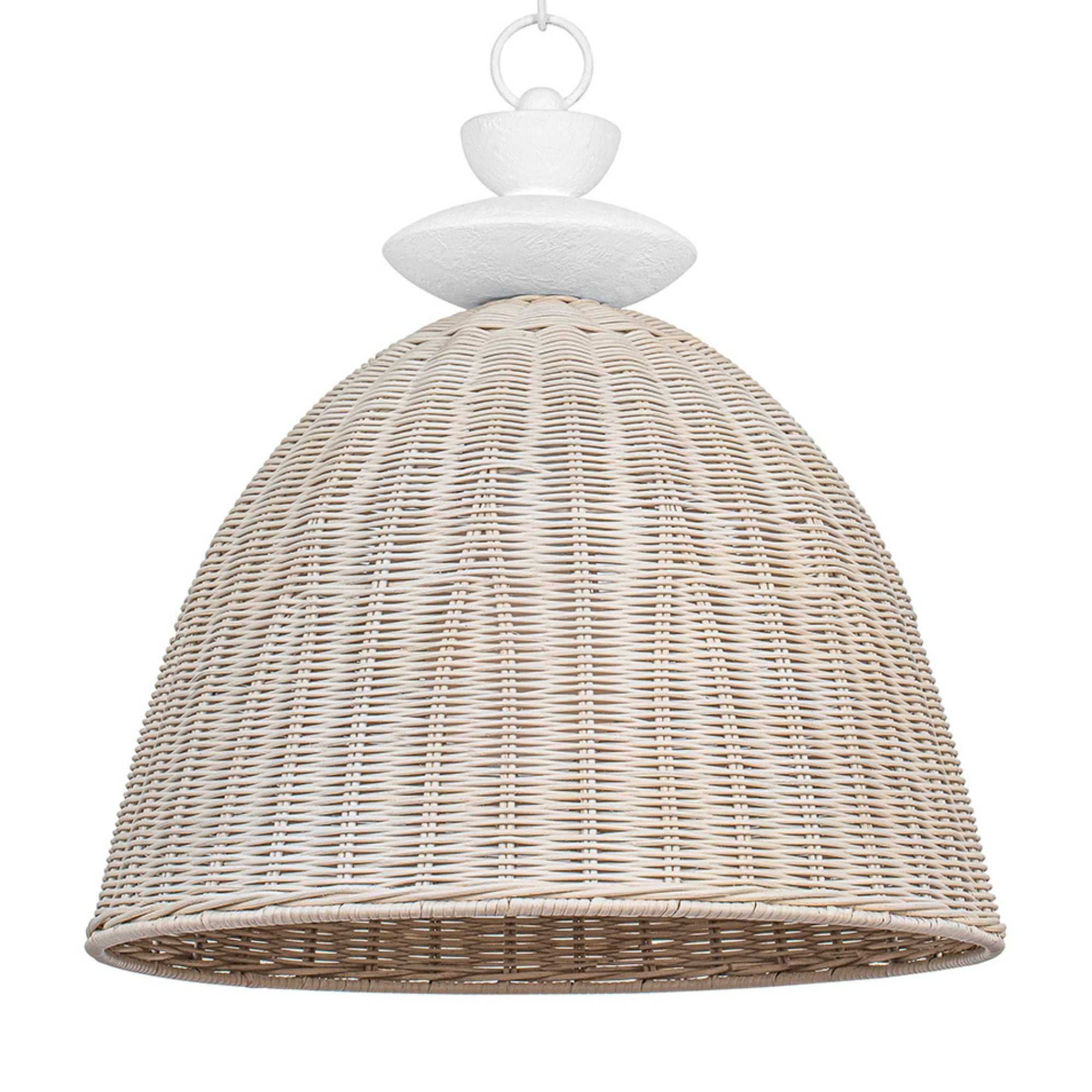 Kahn 24" Pendant, Gesso White Finish