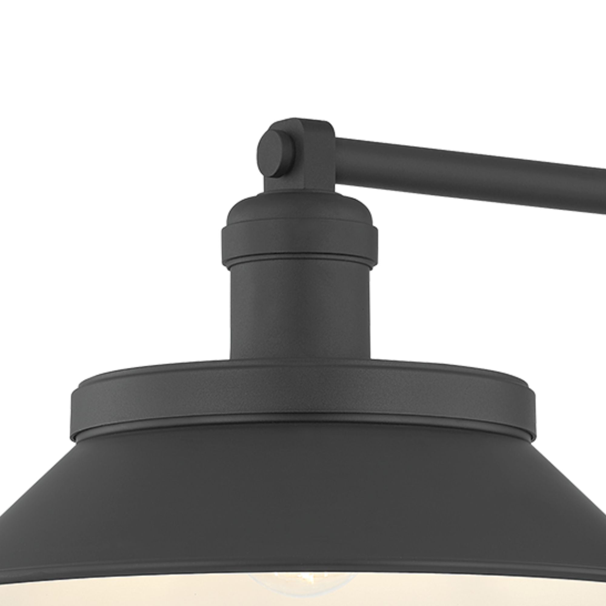Kaspars 9.75in Wall Sconce, Texture Black & Soft Black with Metal Shade