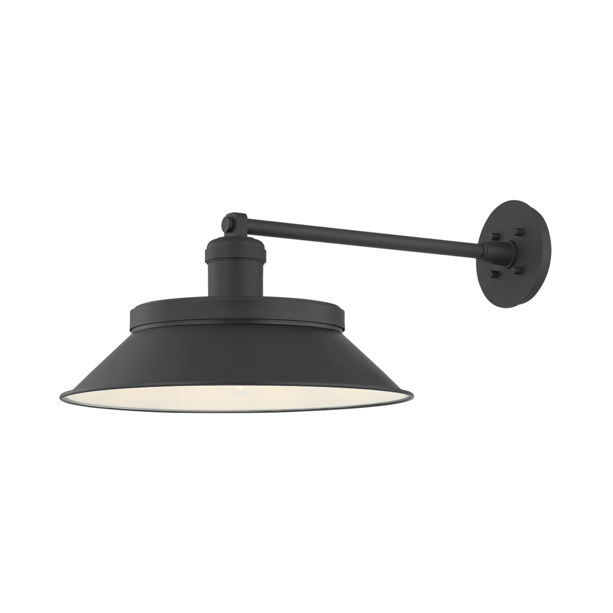 Kaspars 11 in. Wall Sconce, Texture Black & Soft Black with Metal Shade