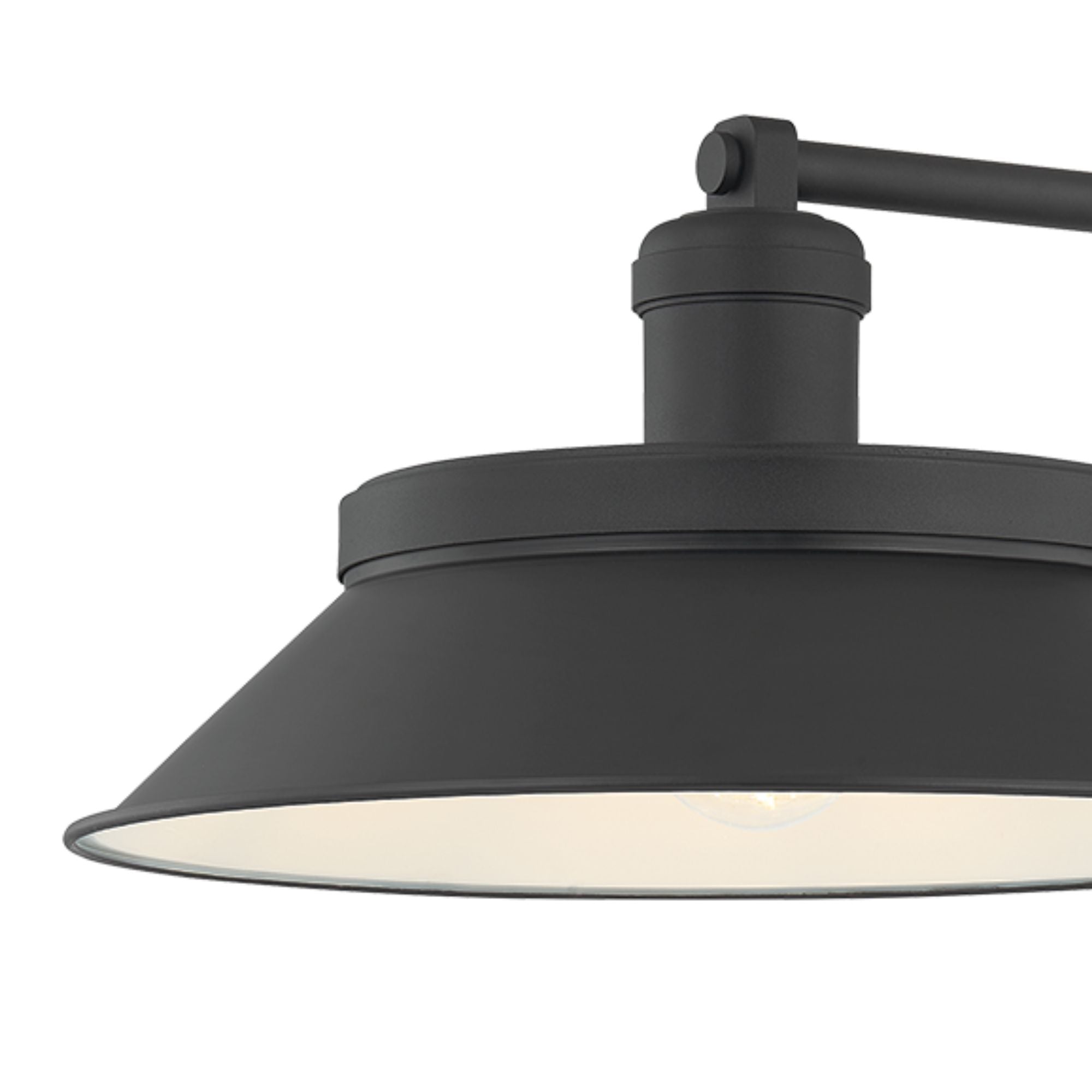 Kaspars 11 in. Wall Sconce, Texture Black & Soft Black with Metal Shade