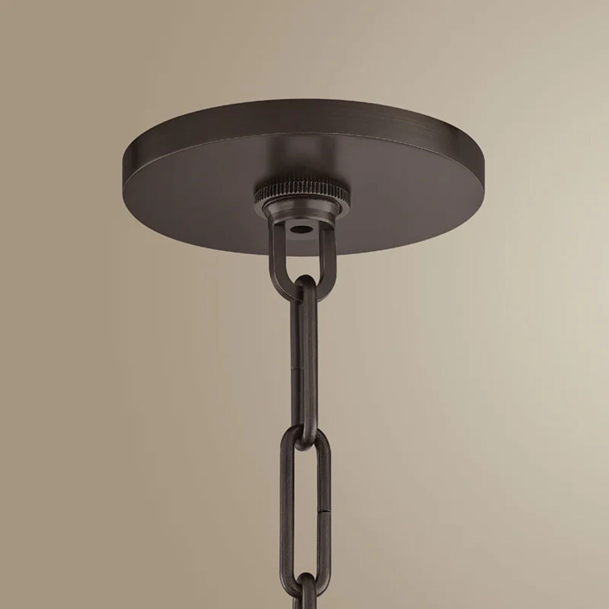 Keats 24.75 in. 4-Light Pendant, Bronze with Natural Woven Shade