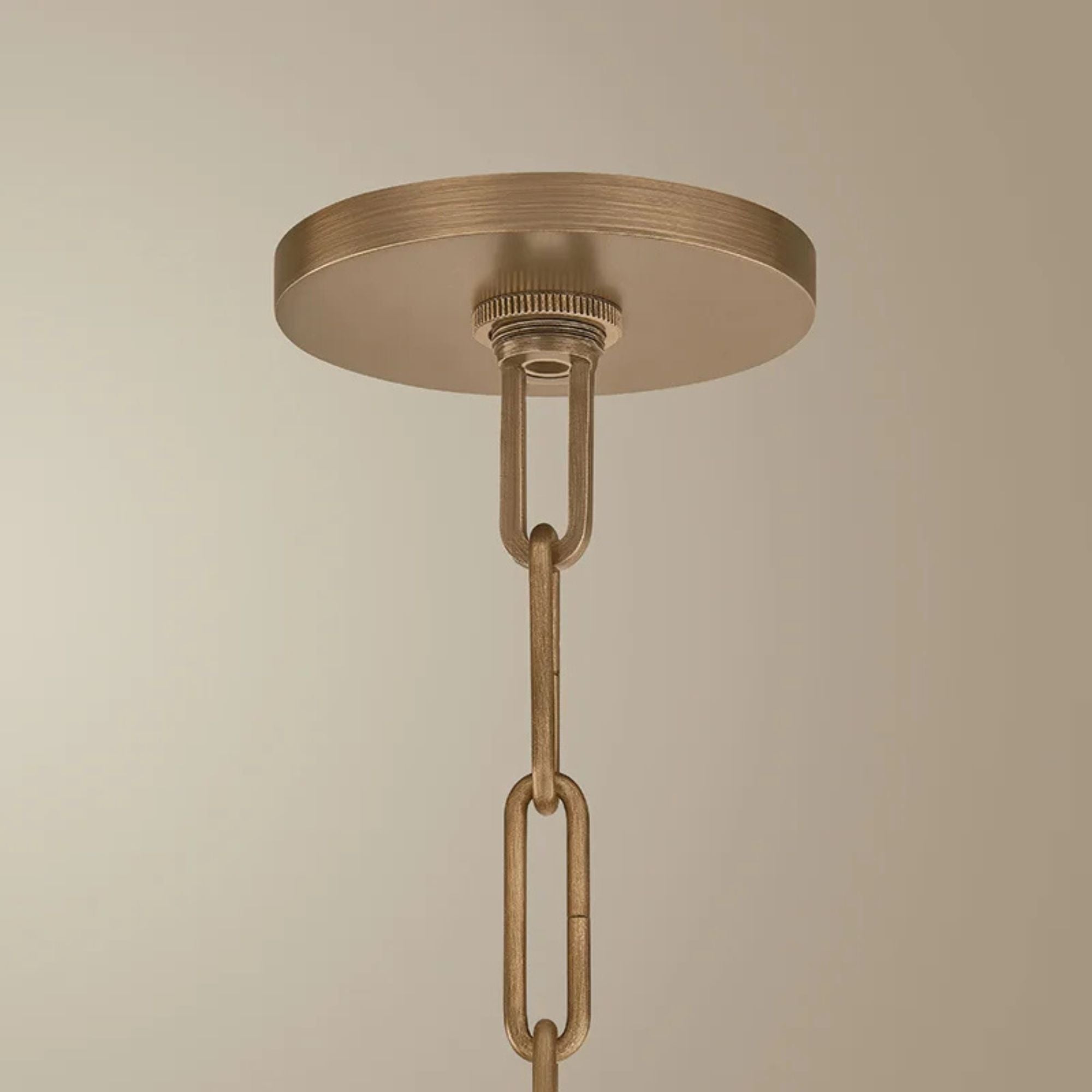 Keats 30 in. 4-Light Pendant, Patina Brass with Fabric Shade