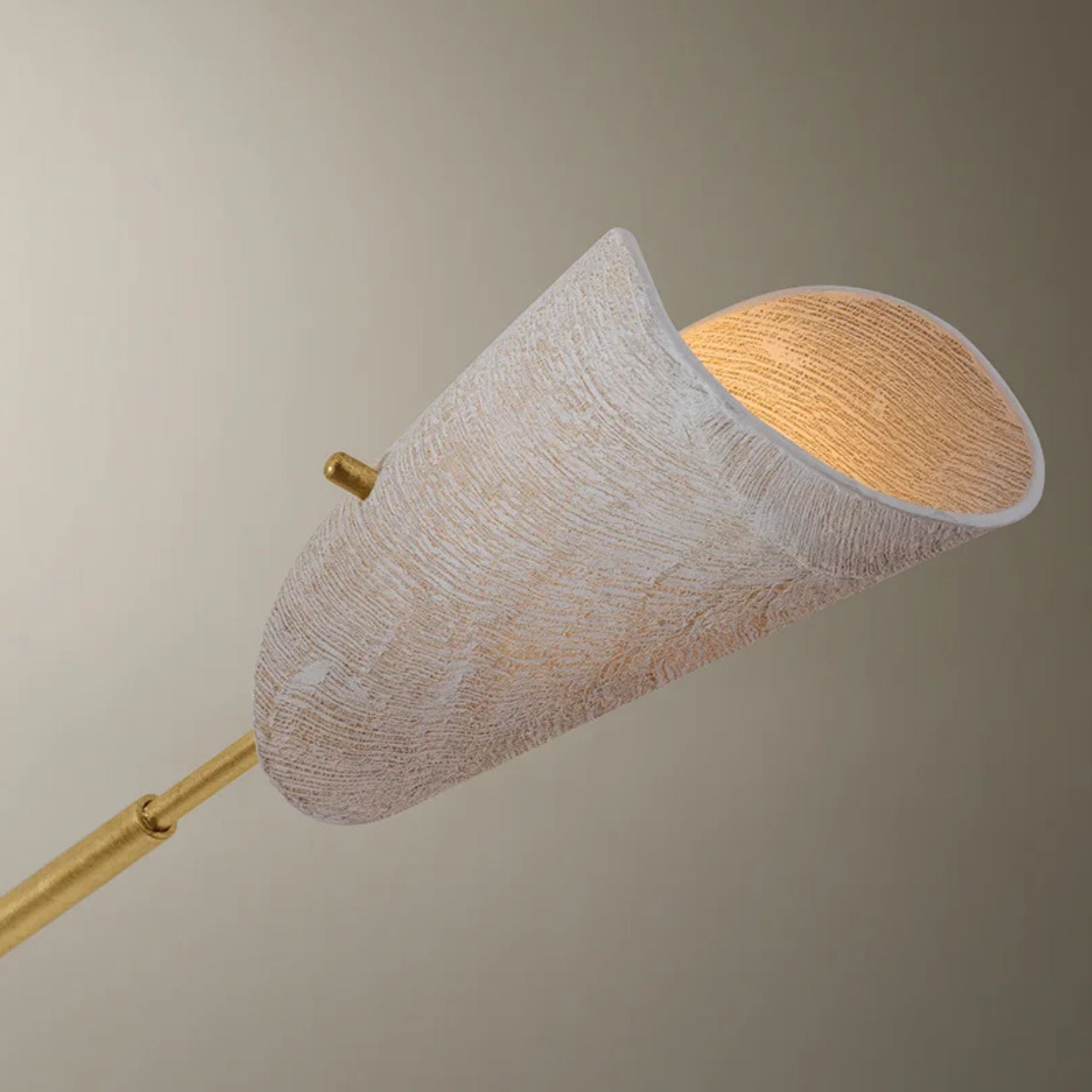 Ken 60 in. 6-Light Chandelier, Vintage Gold Leaf with Natural Woven Coconut Fiber Shades
