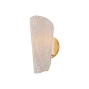 Ken 12 in. Wall Sconce, Vintage Gold Leaf with Natural Woven Coconut Fiber Shade