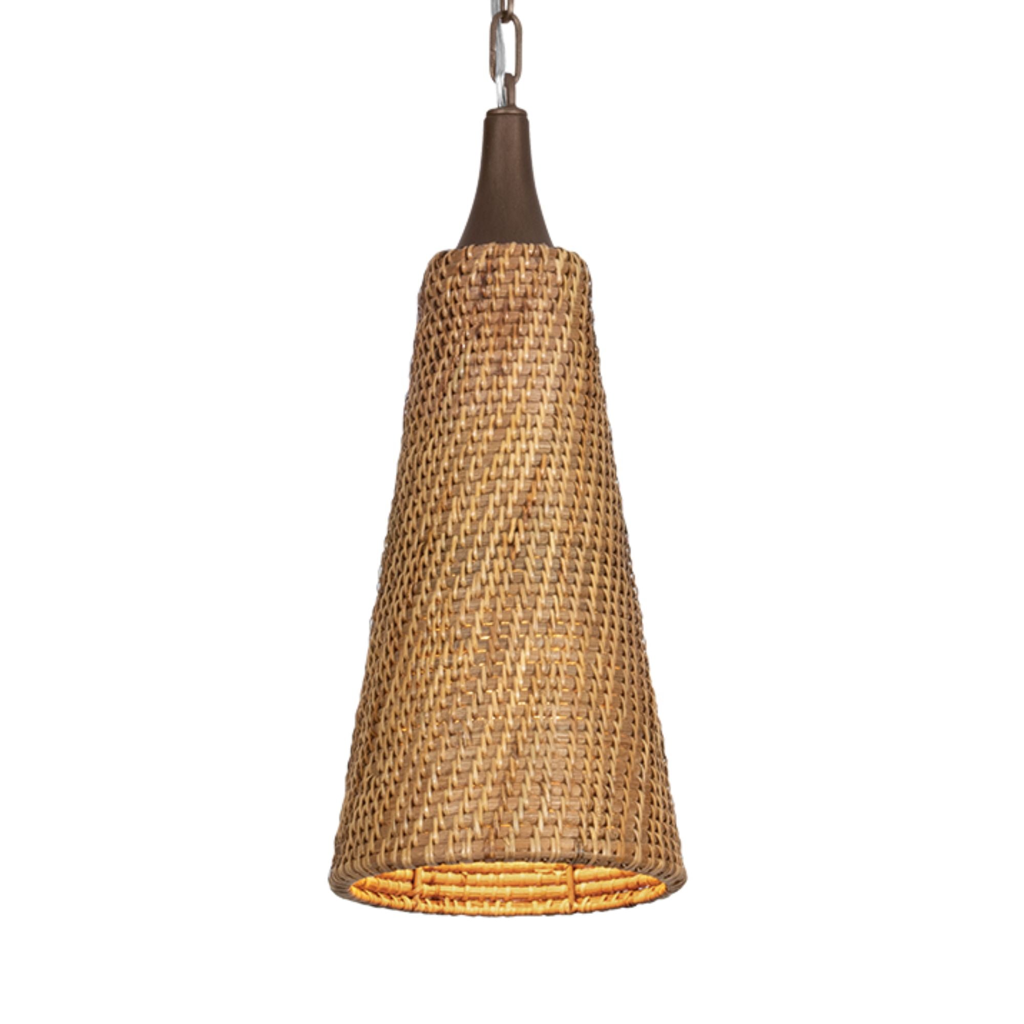 Kenzo 21" Pendant, Bronze Leaf Finish