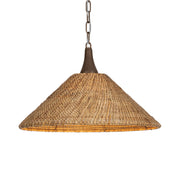 Kenzo 21" Pendant, Bronze Leaf Finish