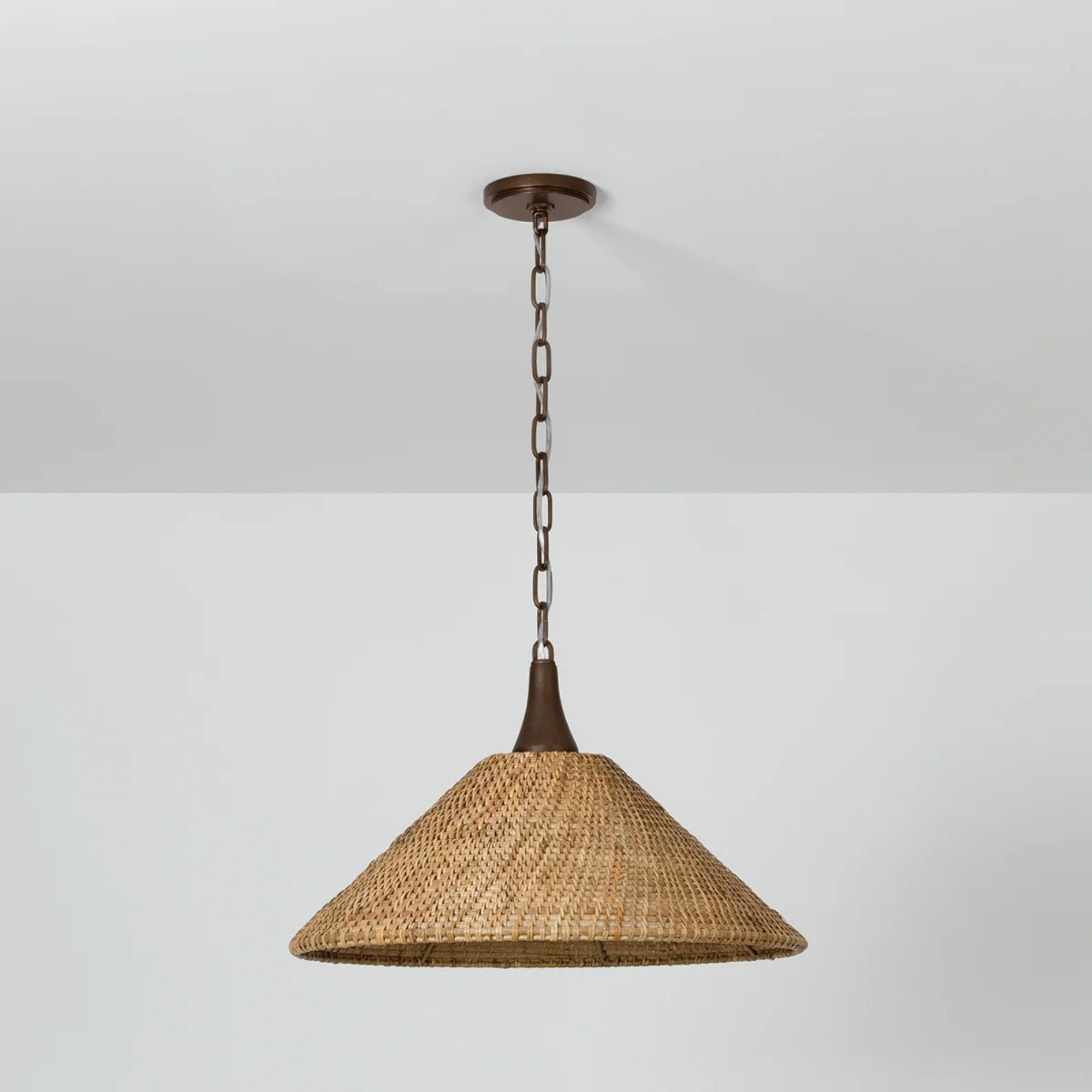 Kenzo 21" Pendant, Bronze Leaf Finish