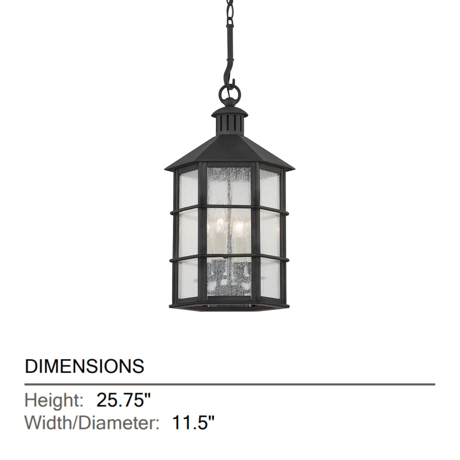 Troy Lighting - Lake County 26" 4-Light Outdoor Lantern, French Iron Finish | Bees Lighting