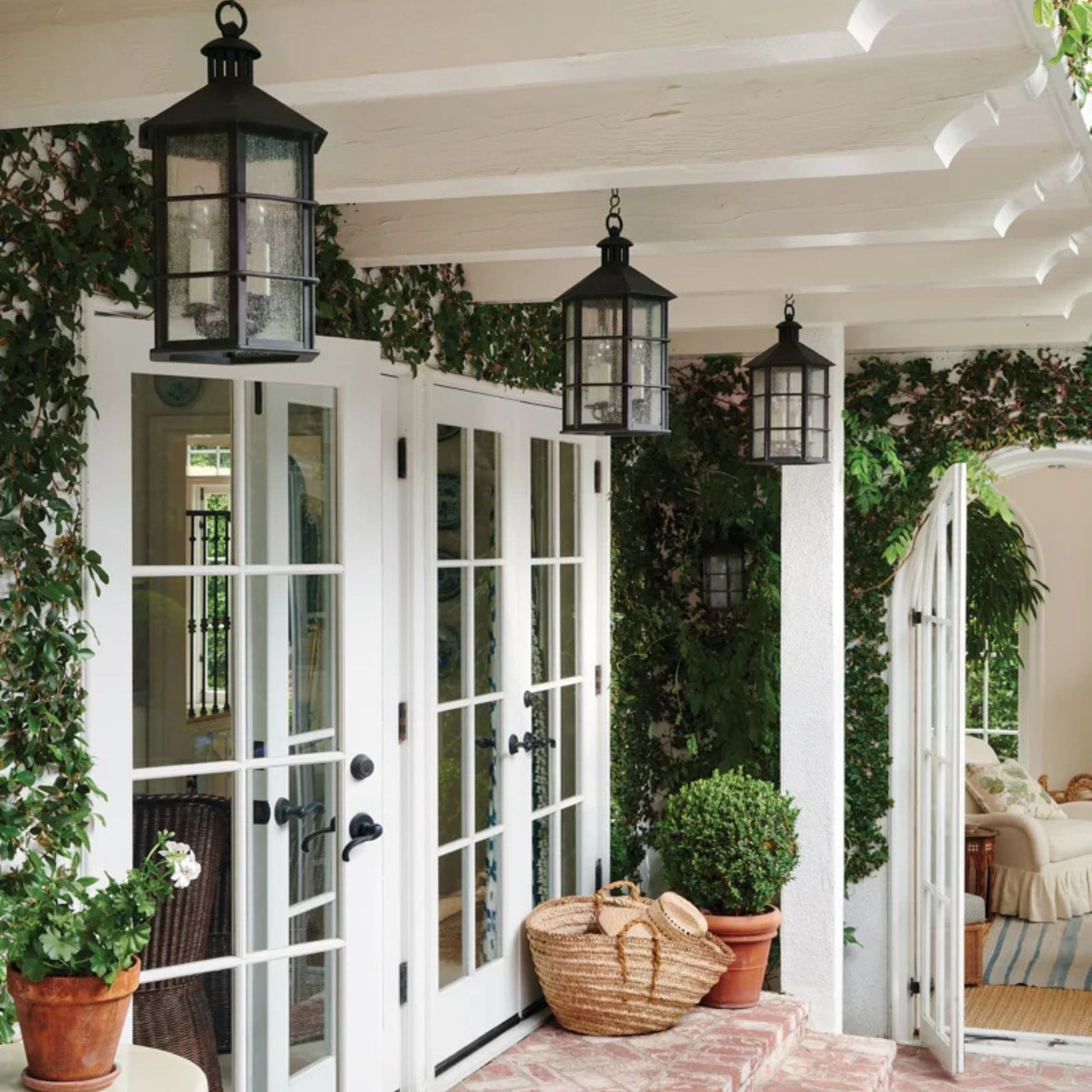 Troy Lighting - Lake County 26" 4-Light Outdoor Lantern, French Iron Finish | Bees Lighting