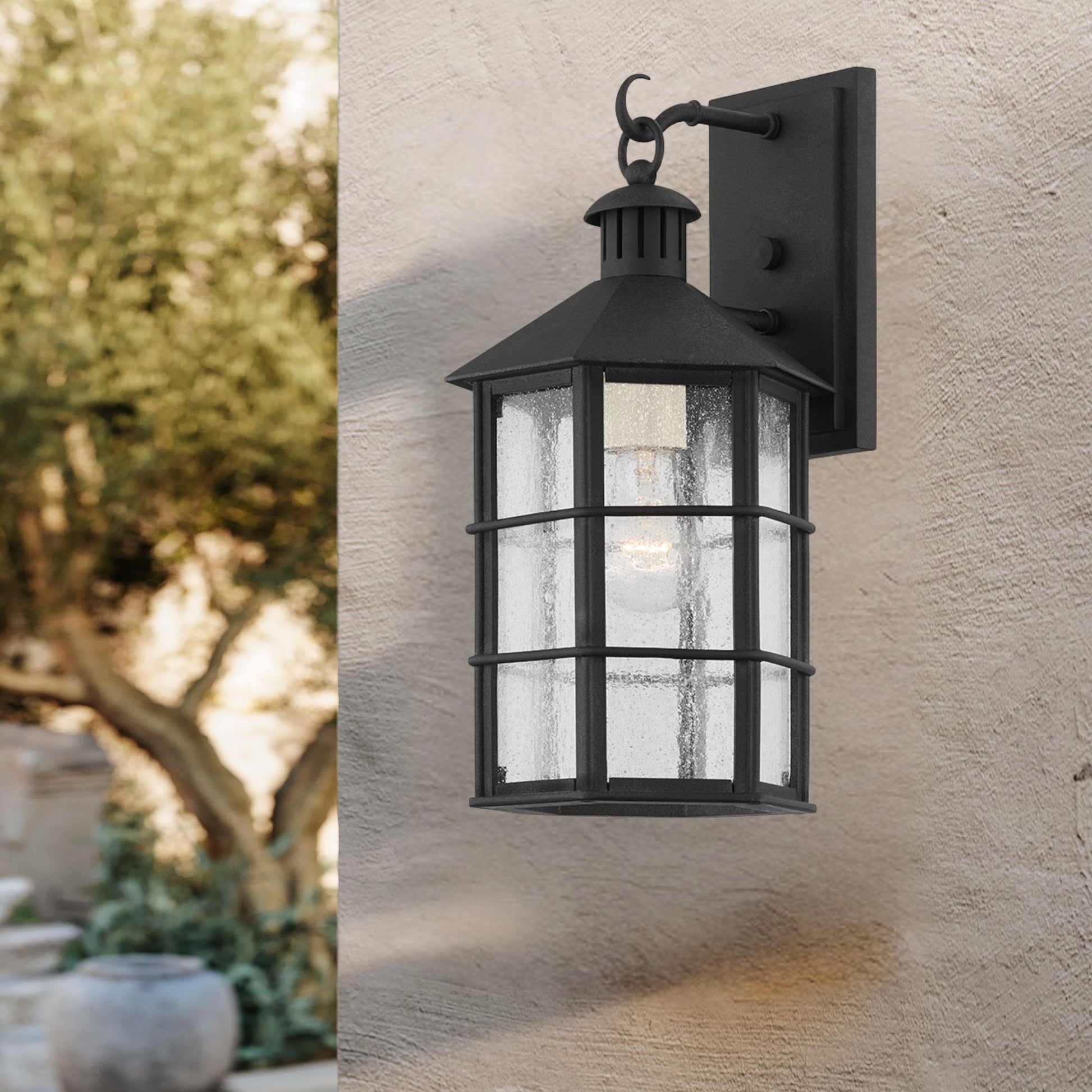 Troy Lighting - Lake County 15" Outdoor Wall Sconce, French Iron Finish | Bees Lighting