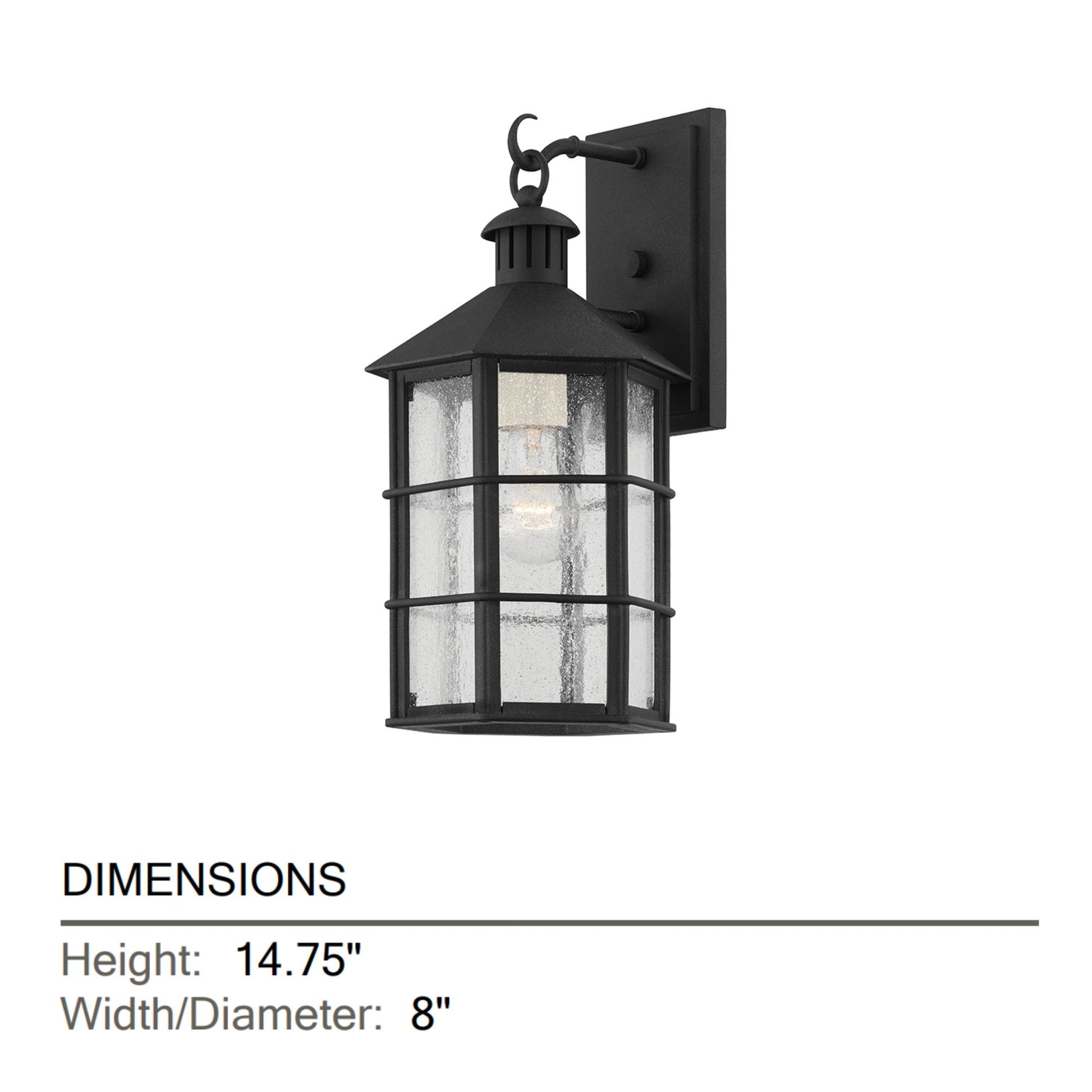 Troy Lighting - Lake County 15" Outdoor Wall Sconce, French Iron Finish | Bees Lighting