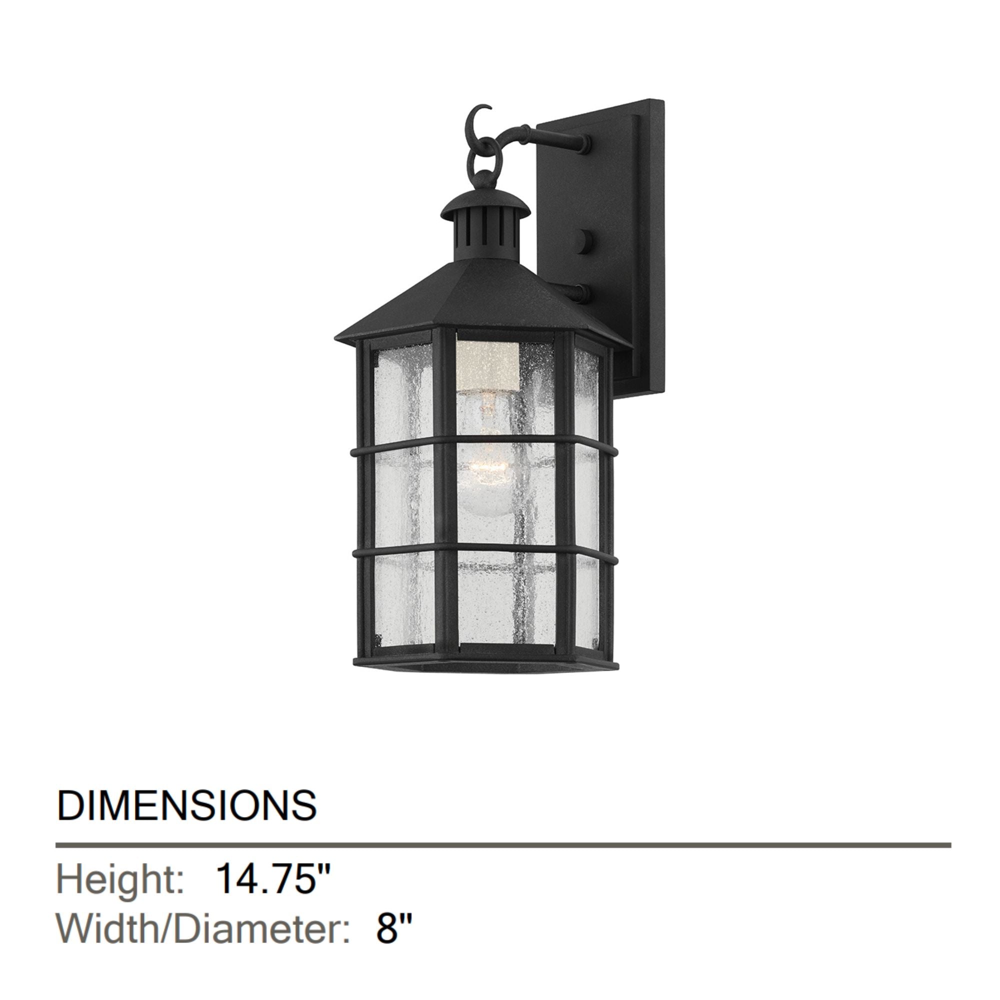 Troy Lighting - Lake County 15" Outdoor Wall Sconce, French Iron Finish | Bees Lighting