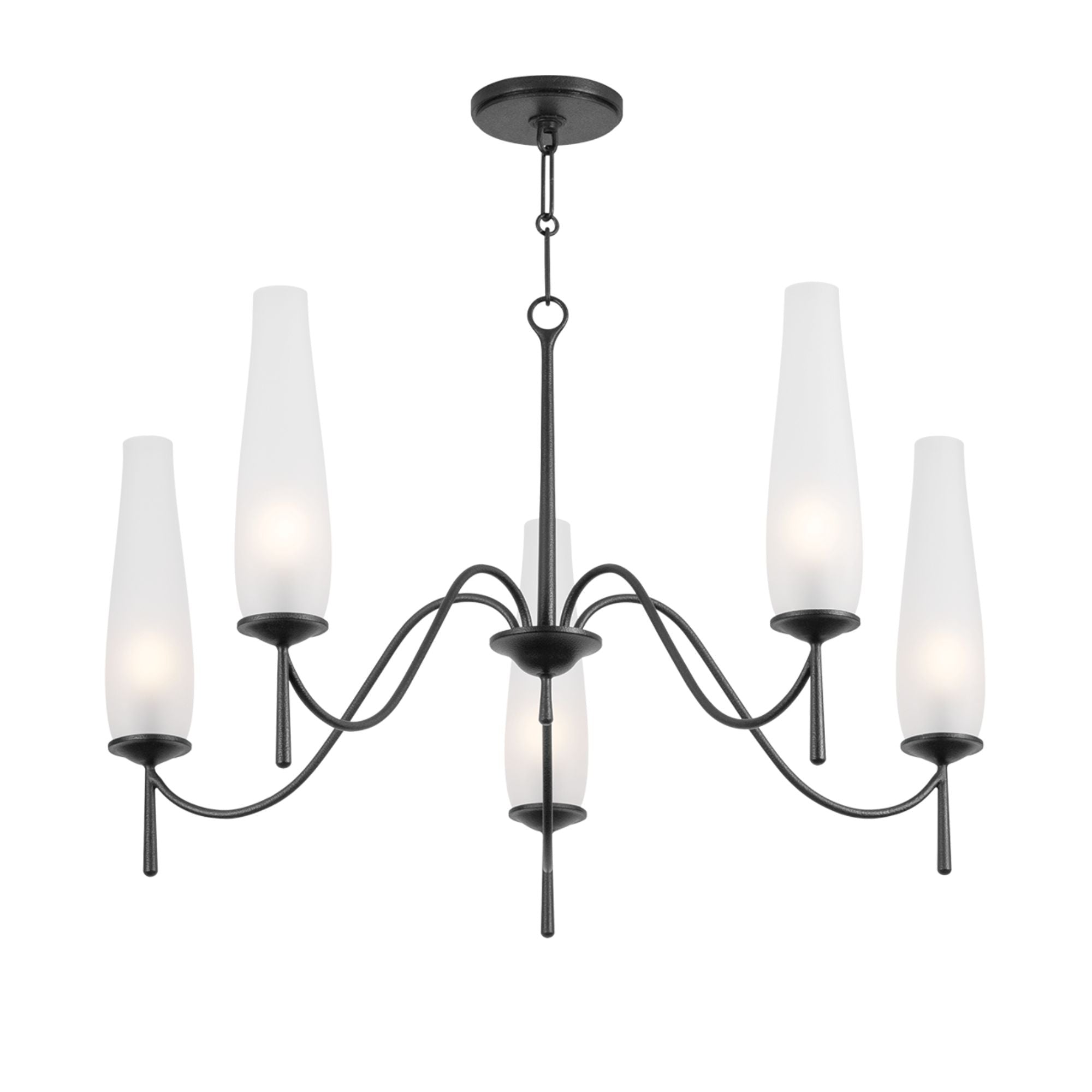 Troy Legacy 36 in. 5-Light Chandelier, Forged Iron