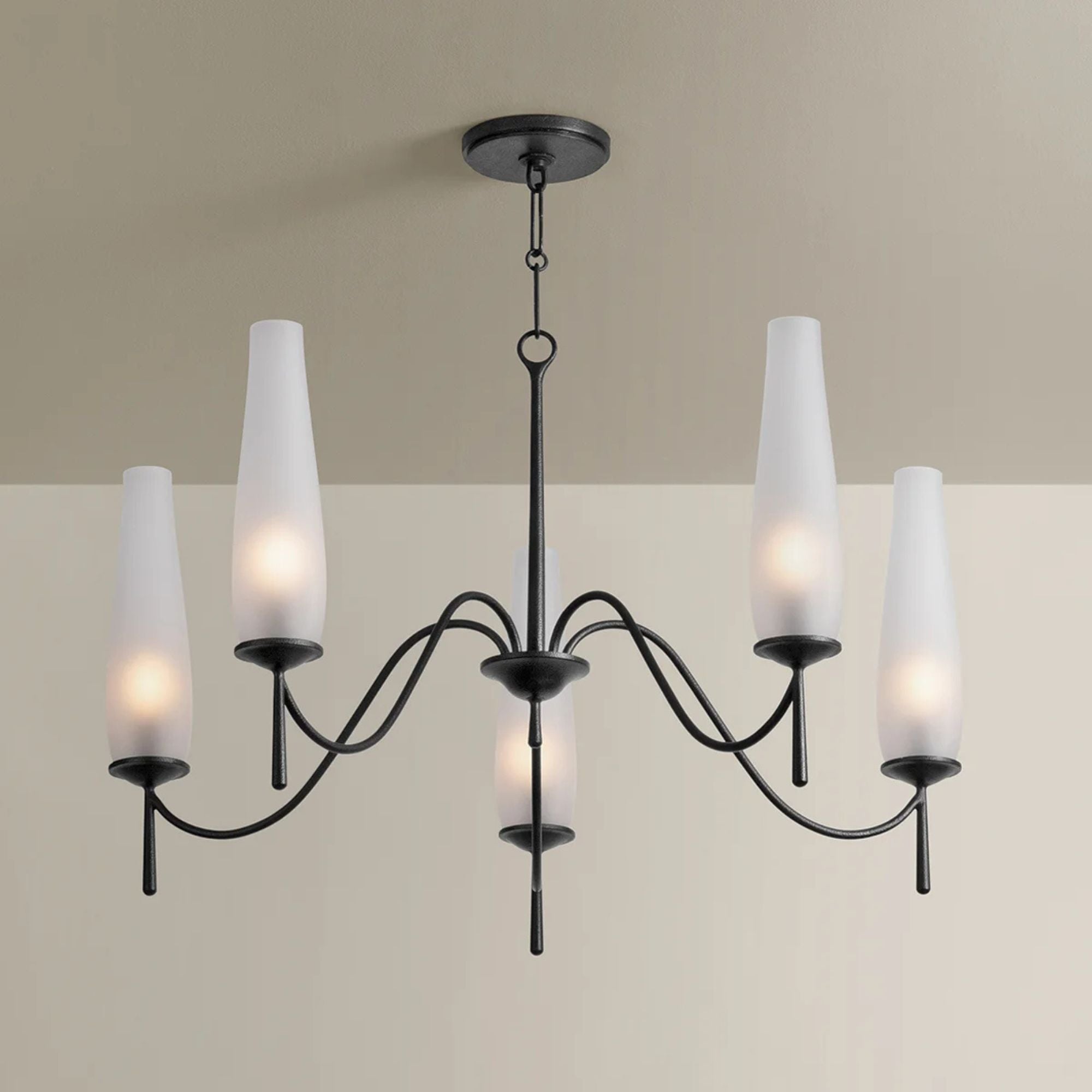 Troy Legacy 36 in. 5-Light Chandelier, Forged Iron