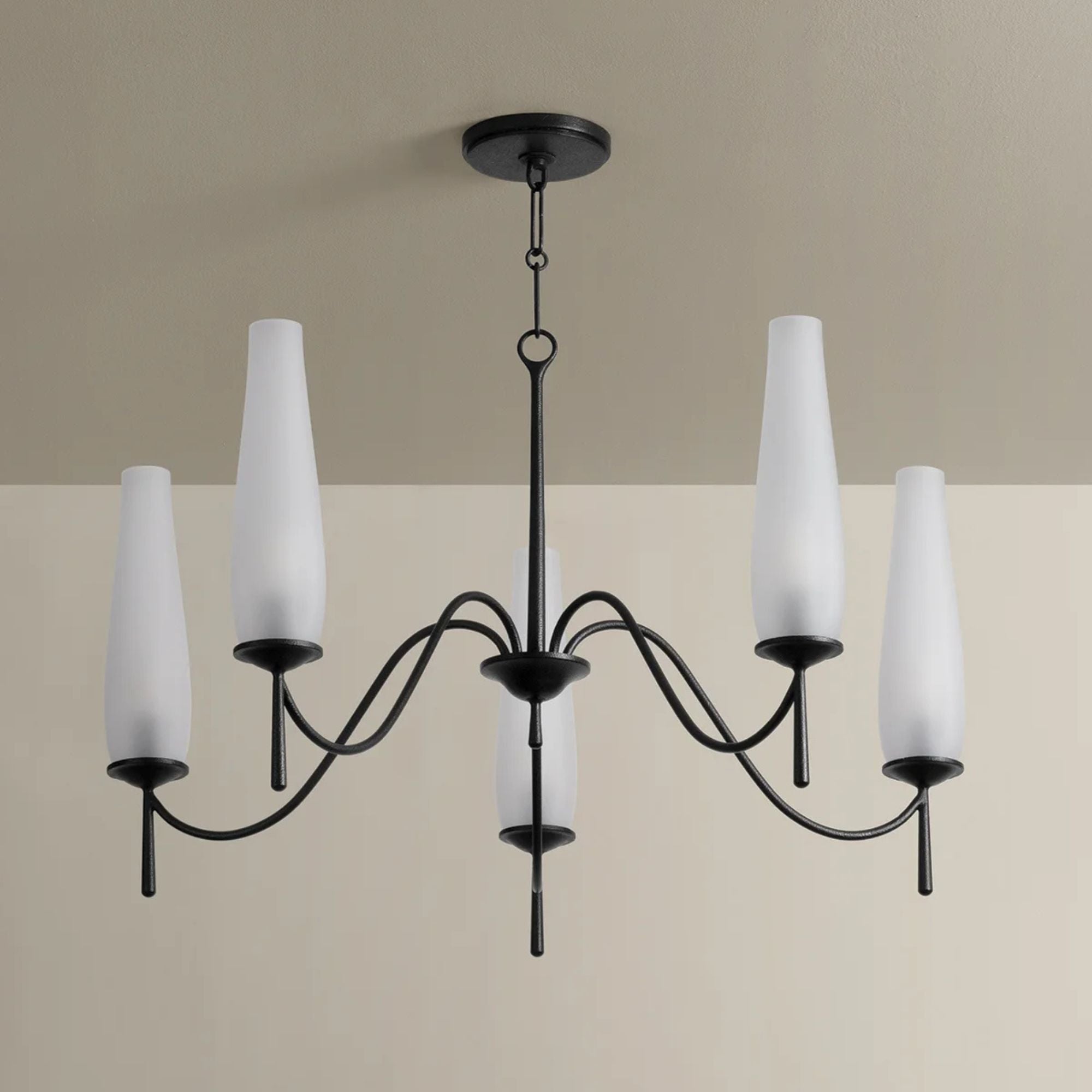 Troy Legacy 36 in. 5-Light Chandelier, Forged Iron