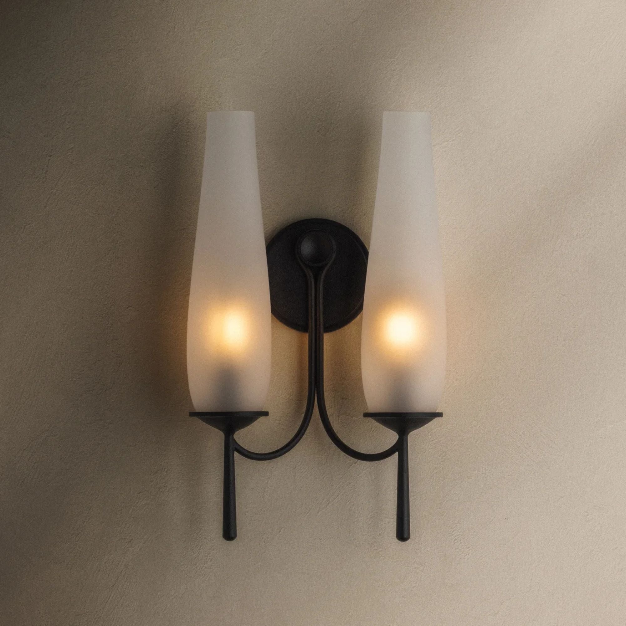 Troy Legacy 17.5 in. 2-Light Wall Sconce, Forged Iron
