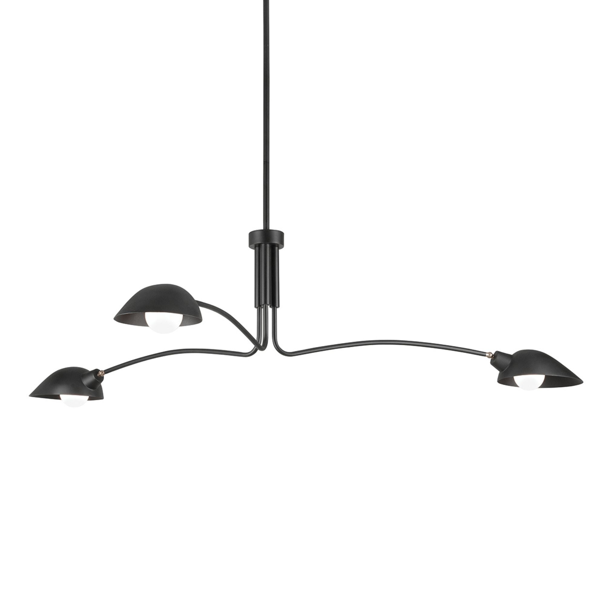 LEO 69 in. 3 lights Pendant Light Satin Black Finish