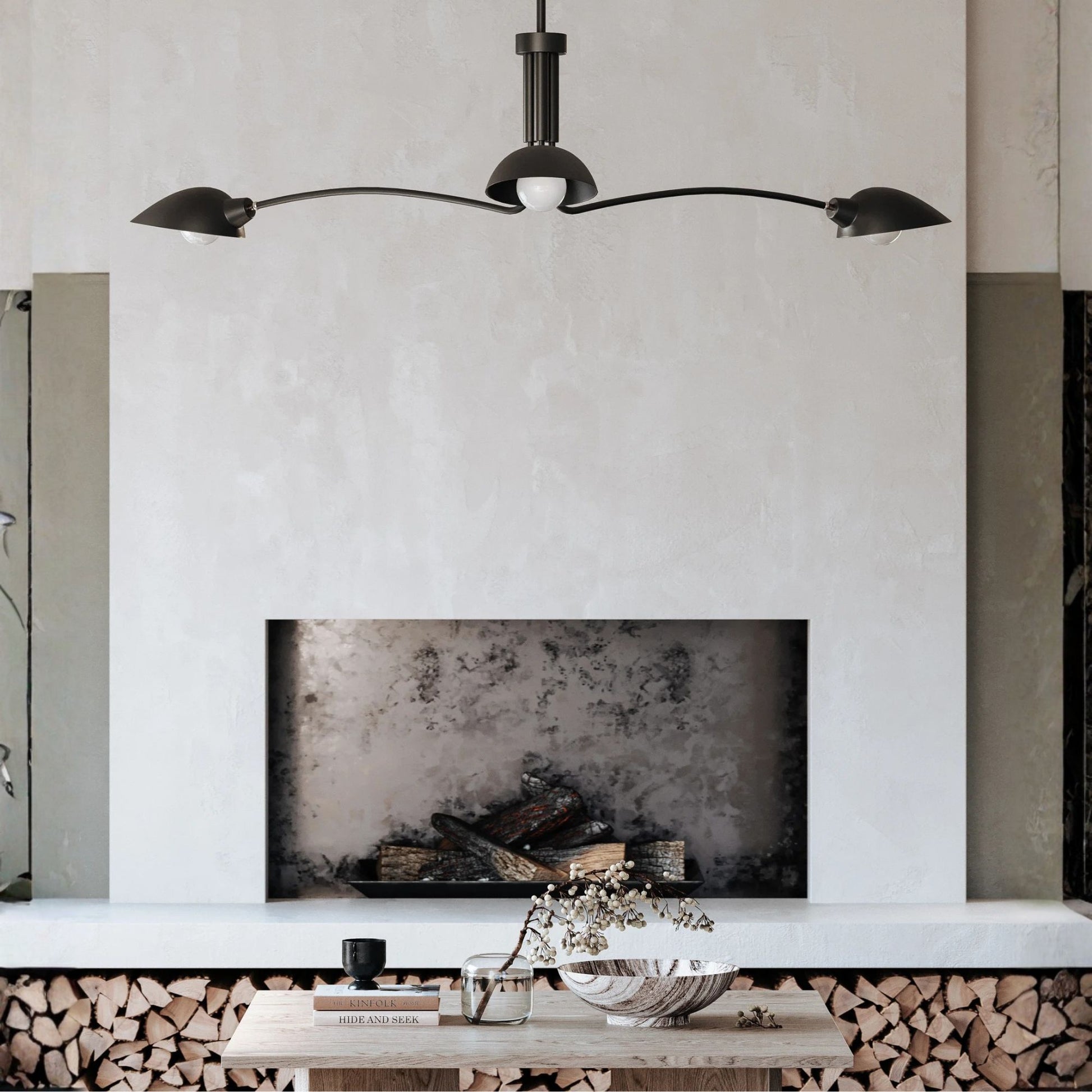 Troy Lighting - LEO 69 in. 3 lights Pendant Light Satin Black Finish | Bees Lighting