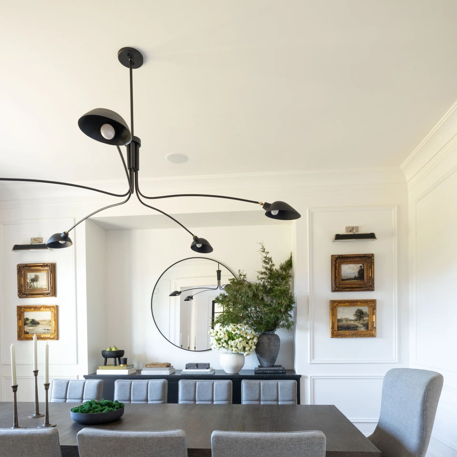 Troy Lighting - LEO 84 in. 5 lights Pendant Light Satin Black Finish | Bees Lighting