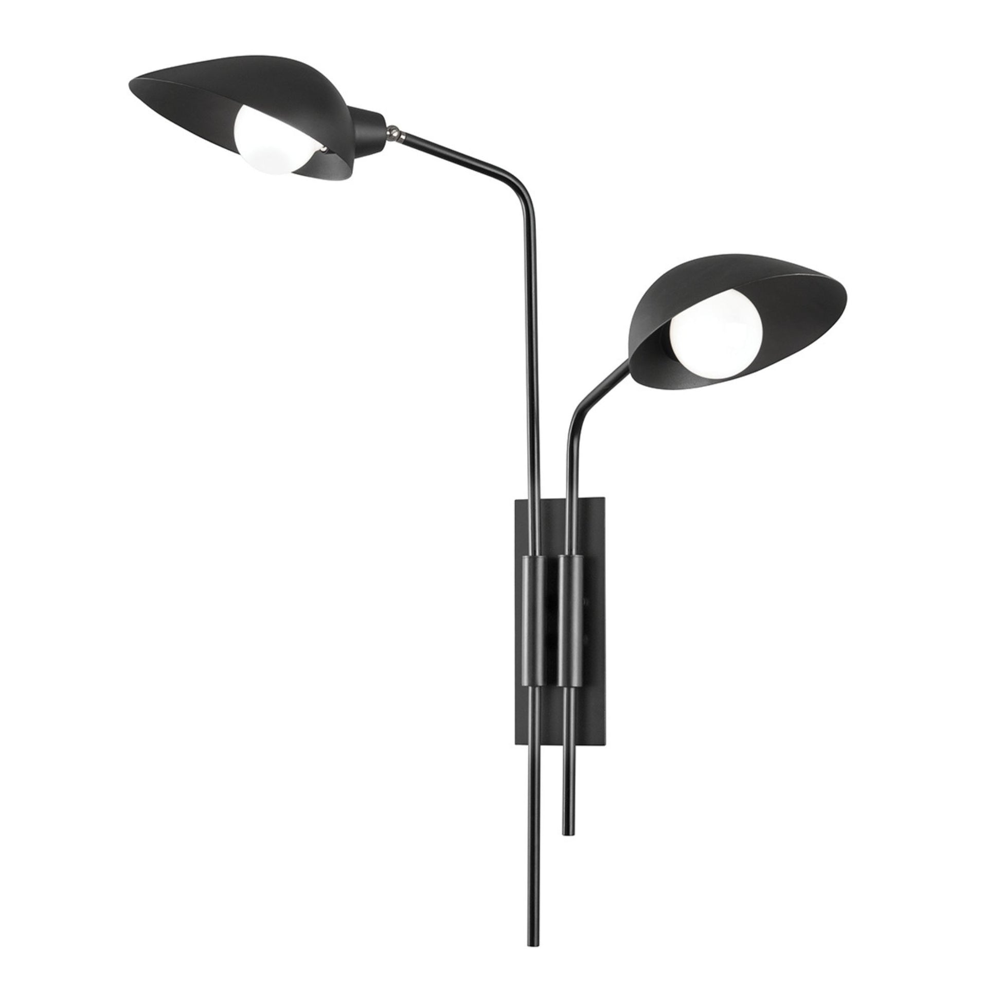 Troy Lighting - LEO 35 in. Armed Sconce Satin Black finish | Bees Lighting