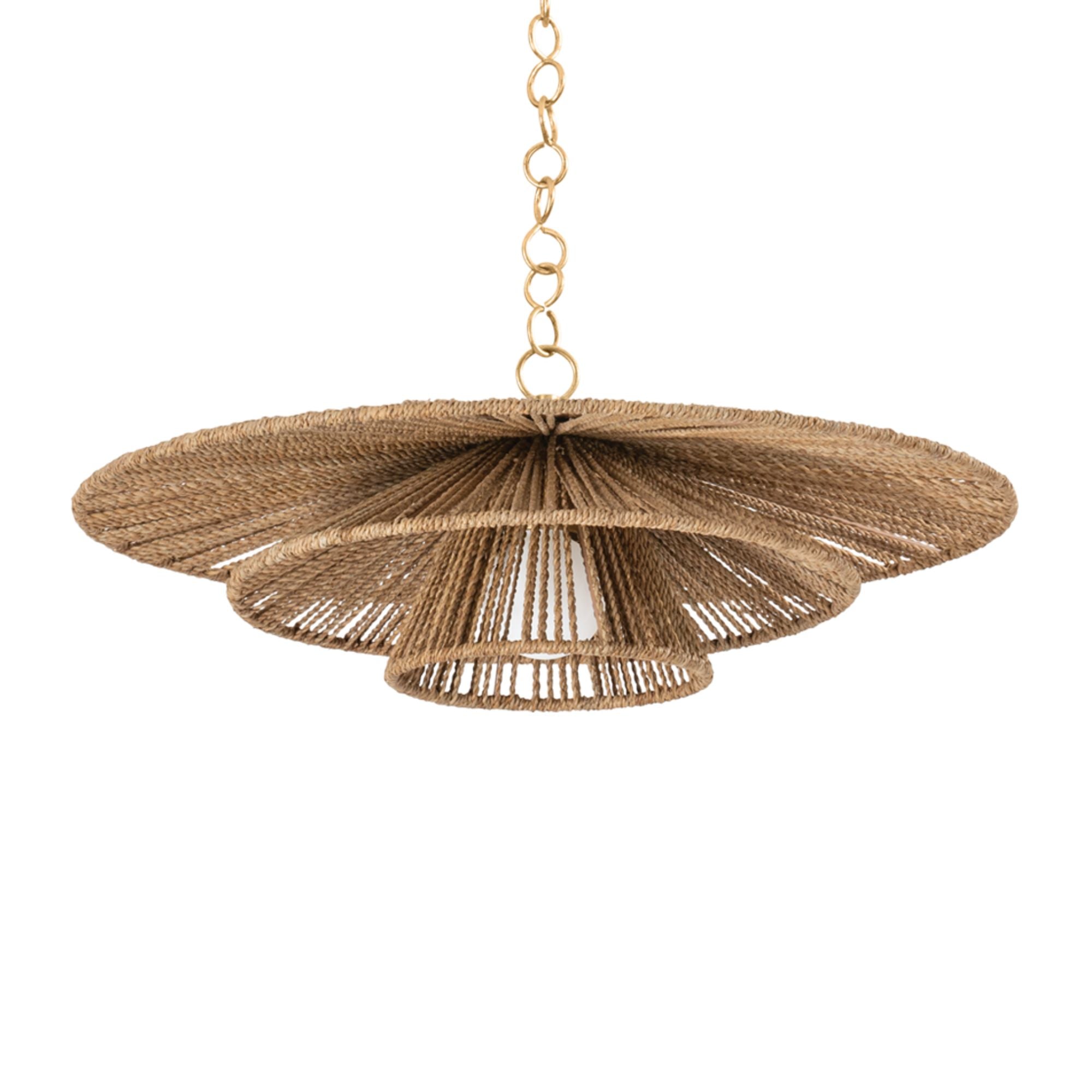 Levan 24" Pendant, Vintage Gold Leaf Finish