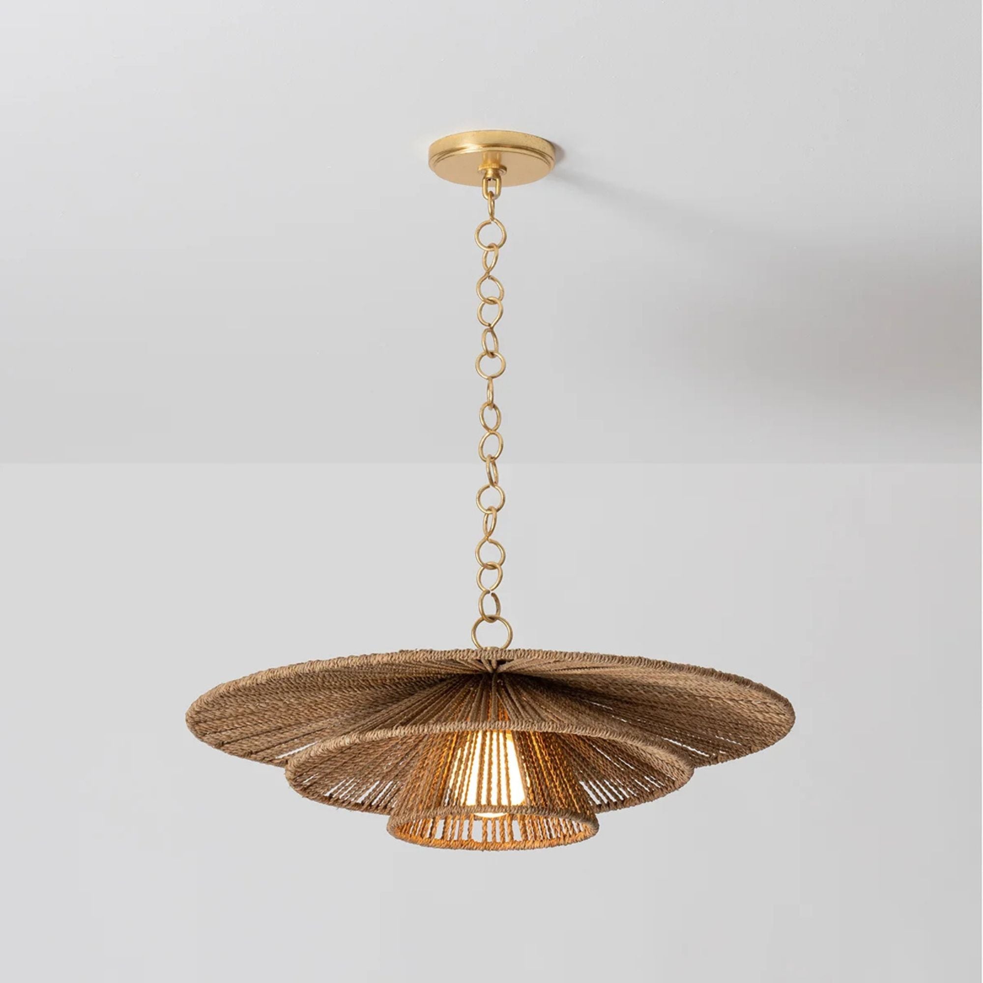 Levan 24" Pendant, Vintage Gold Leaf Finish
