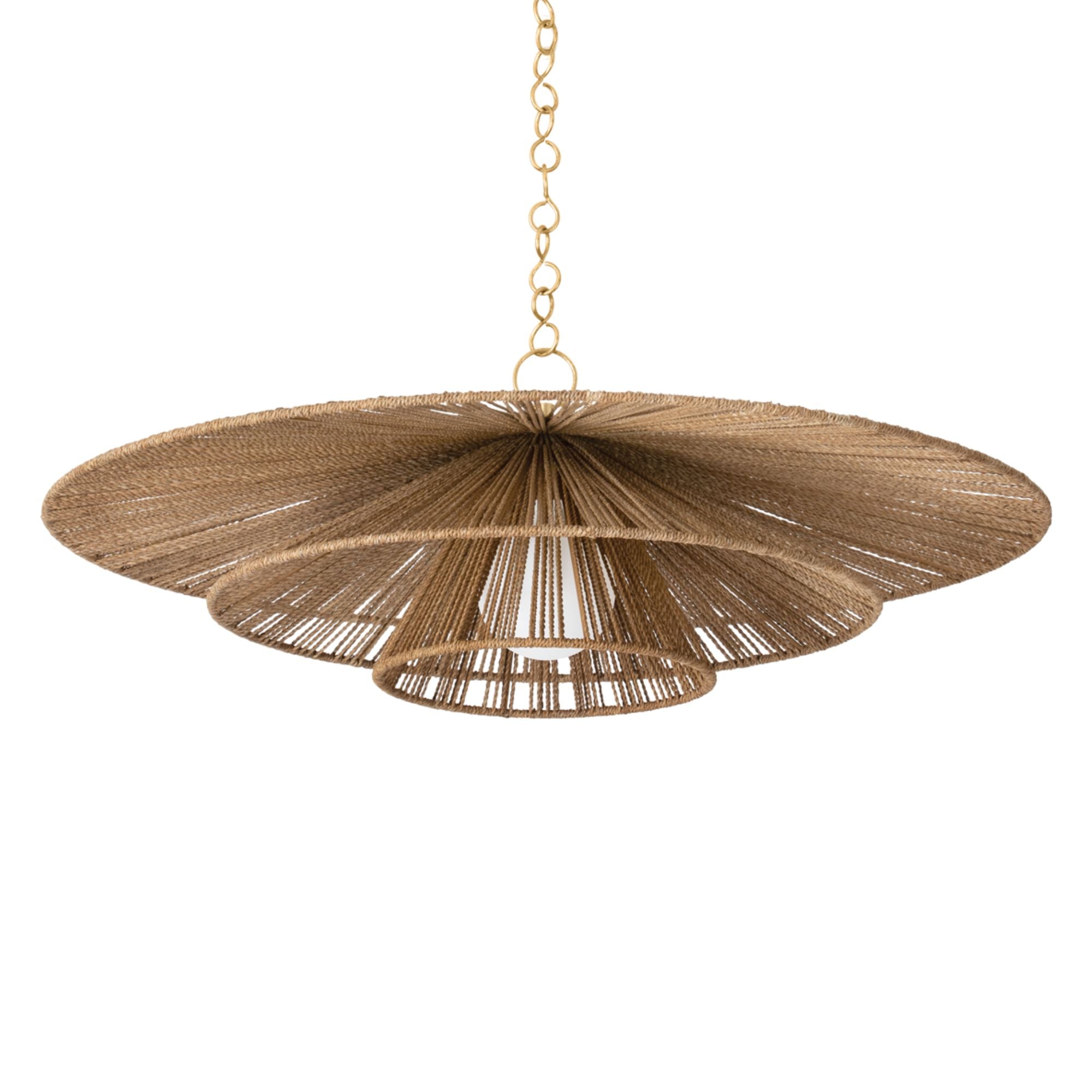 Levan 36" Pendant, Vintage Gold Leaf Finish