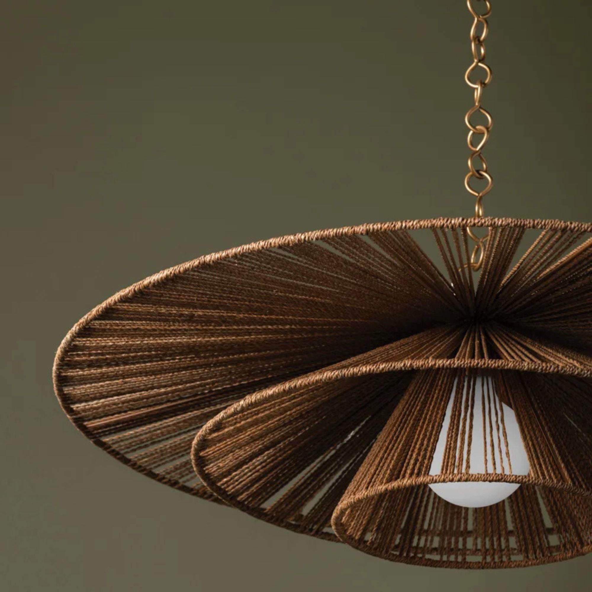 Levan 36" Pendant, Vintage Gold Leaf Finish