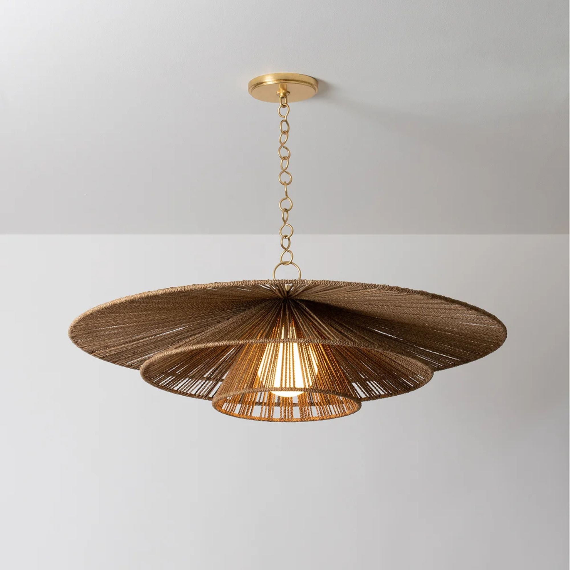 Levan 36" Pendant, Vintage Gold Leaf Finish